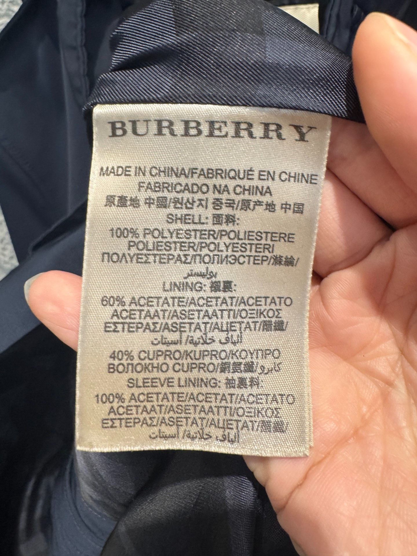 Burberry Burberry Men's Navy Jacket Size US XL / EU 56 / 4 - 4 Thumbnail