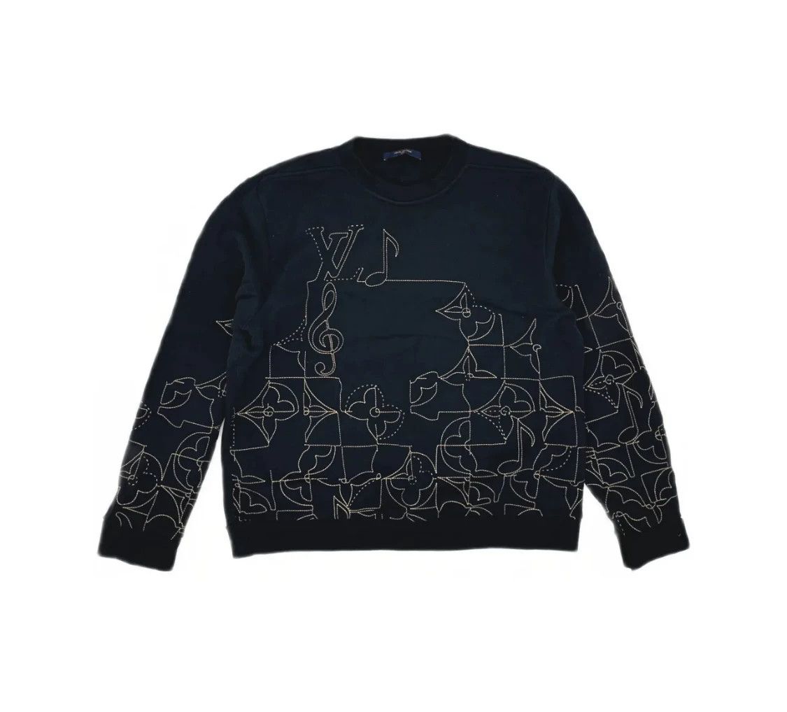 Louis Vuitton Louis Vuitton FW22 Logo Print Pullover Hoodie Size US XXL / EU 58 / 5 - 6 Thumbnail