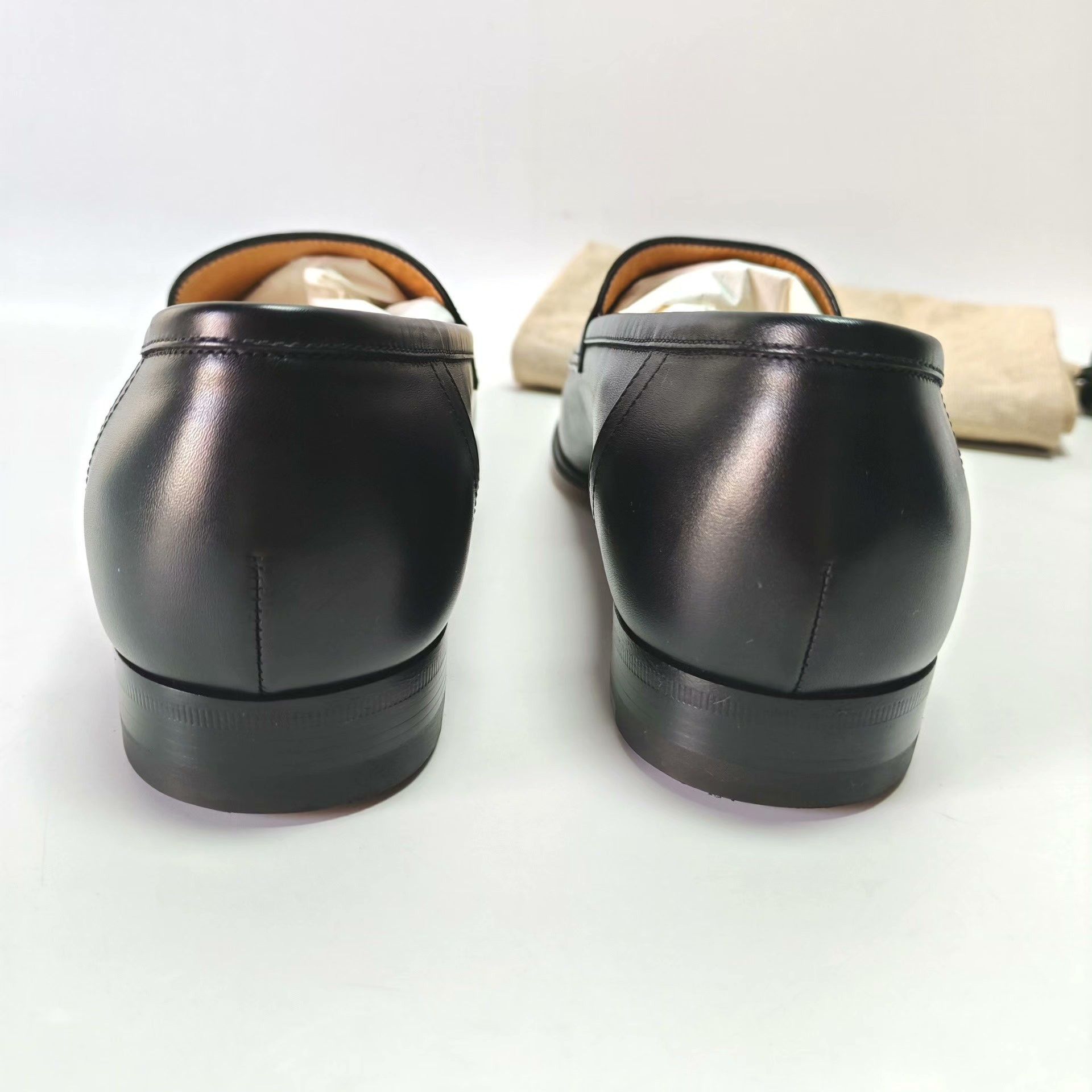 Gucci Gucci Men's Black Leather Loafers Size US 6.5 / EU 39-40 - 3 Thumbnail