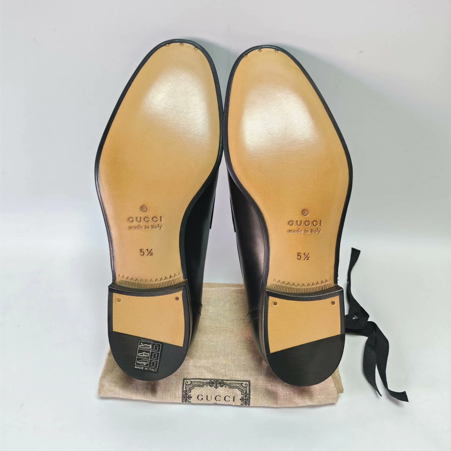 Gucci Gucci Men's Black Leather Loafers Size US 6.5 / EU 39-40 - 7 Thumbnail