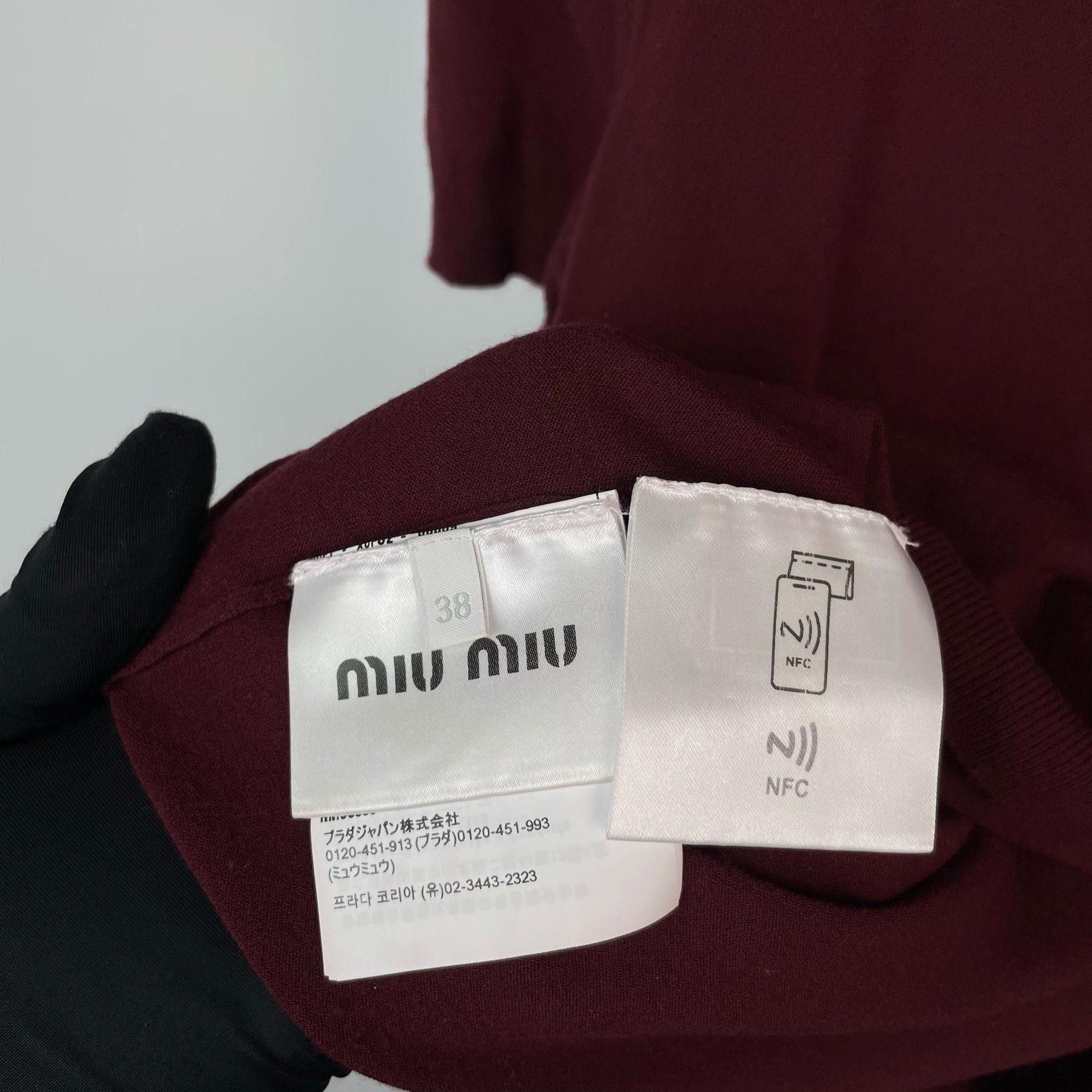 Miu Miu Miumiu Red Round-Neck Short-Sleeve Knit Top Size S / US 4 / IT 40 - 5 Thumbnail