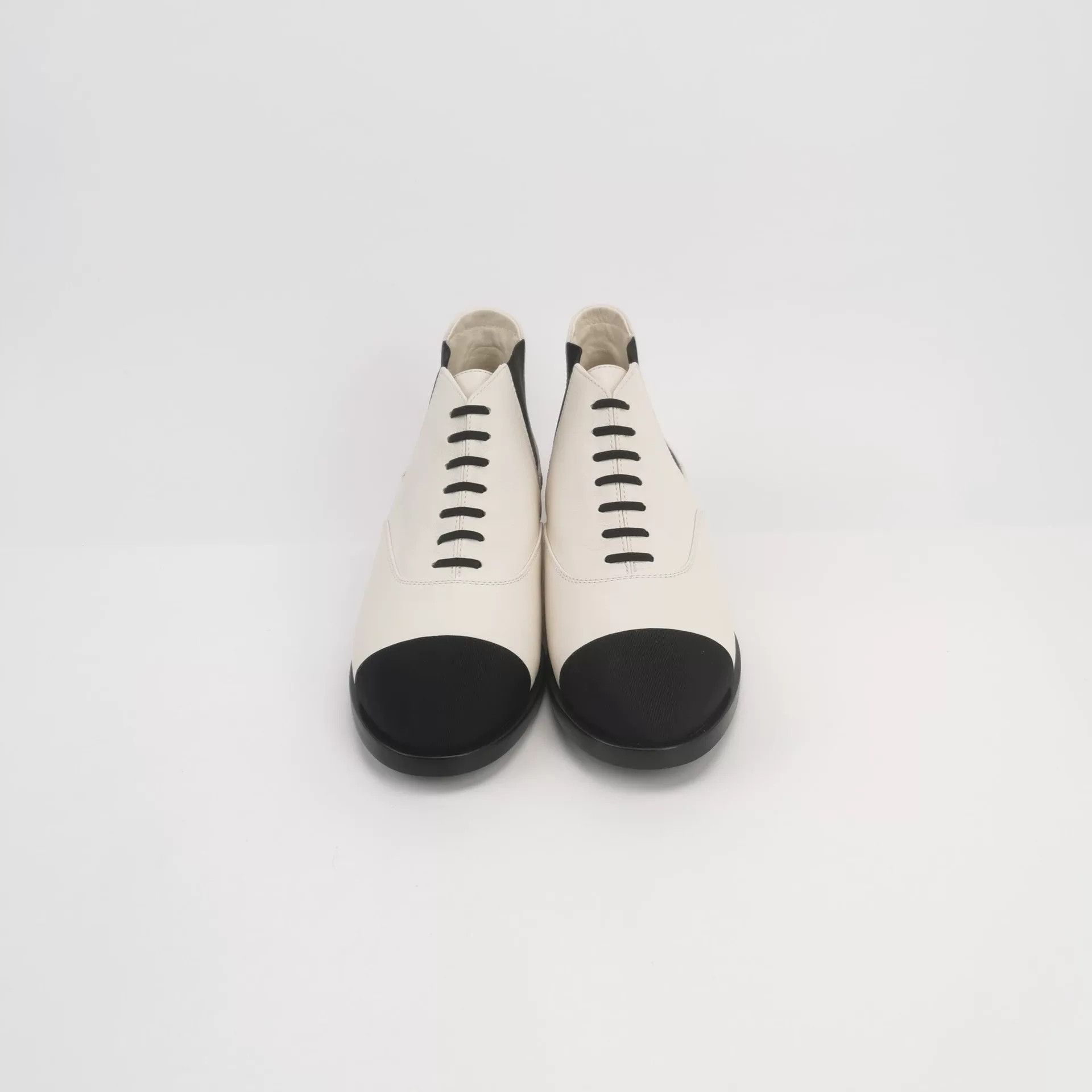 Chanel Chanel Black White Short Boots Size US 7.5 / IT 37.5 - 2 Thumbnail