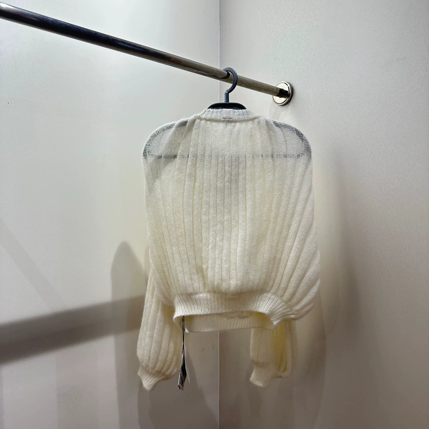 Loewe Loewe Milk White Mohair Lantern Sleeve Sweater Size XS / US 0-2 / IT 36-38 - 2 Thumbnail
