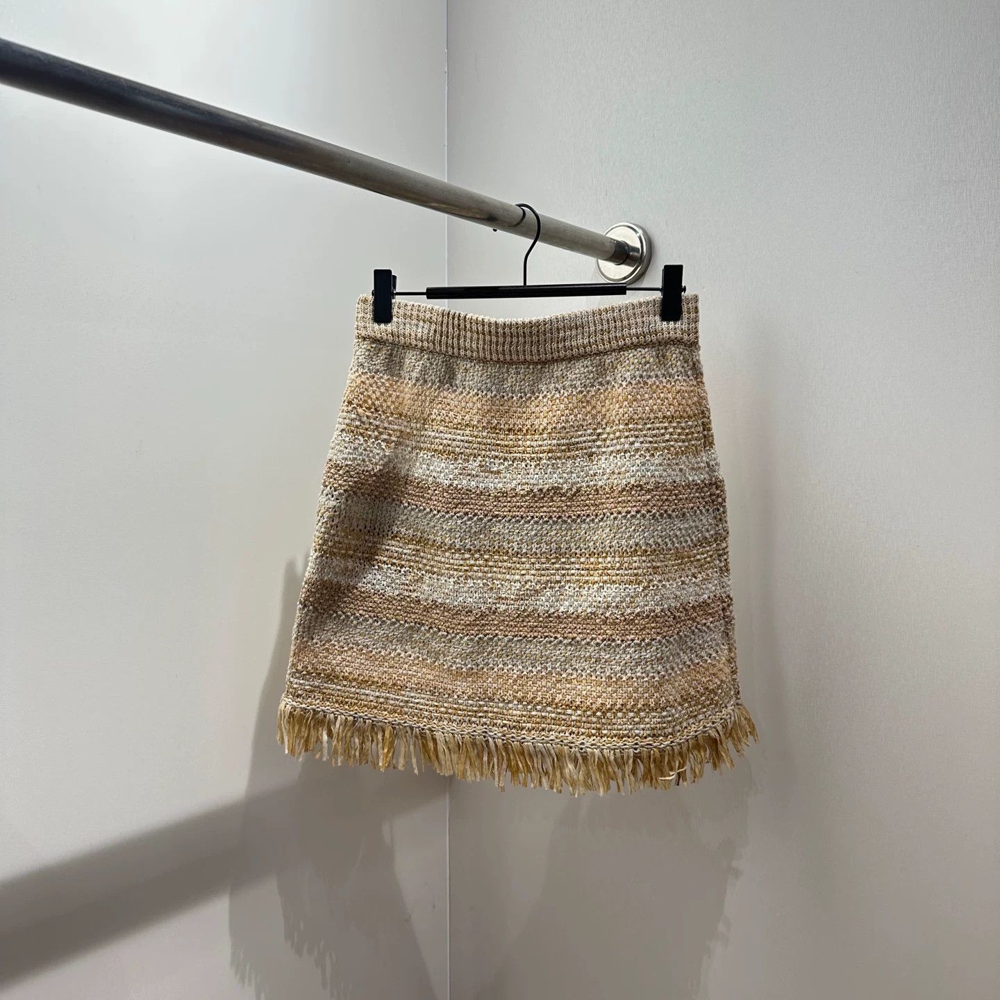 Chanel Chanel Mixed Color Woven Fringe Skirt Size 34" / US 12 / IT 48 - 2 Thumbnail