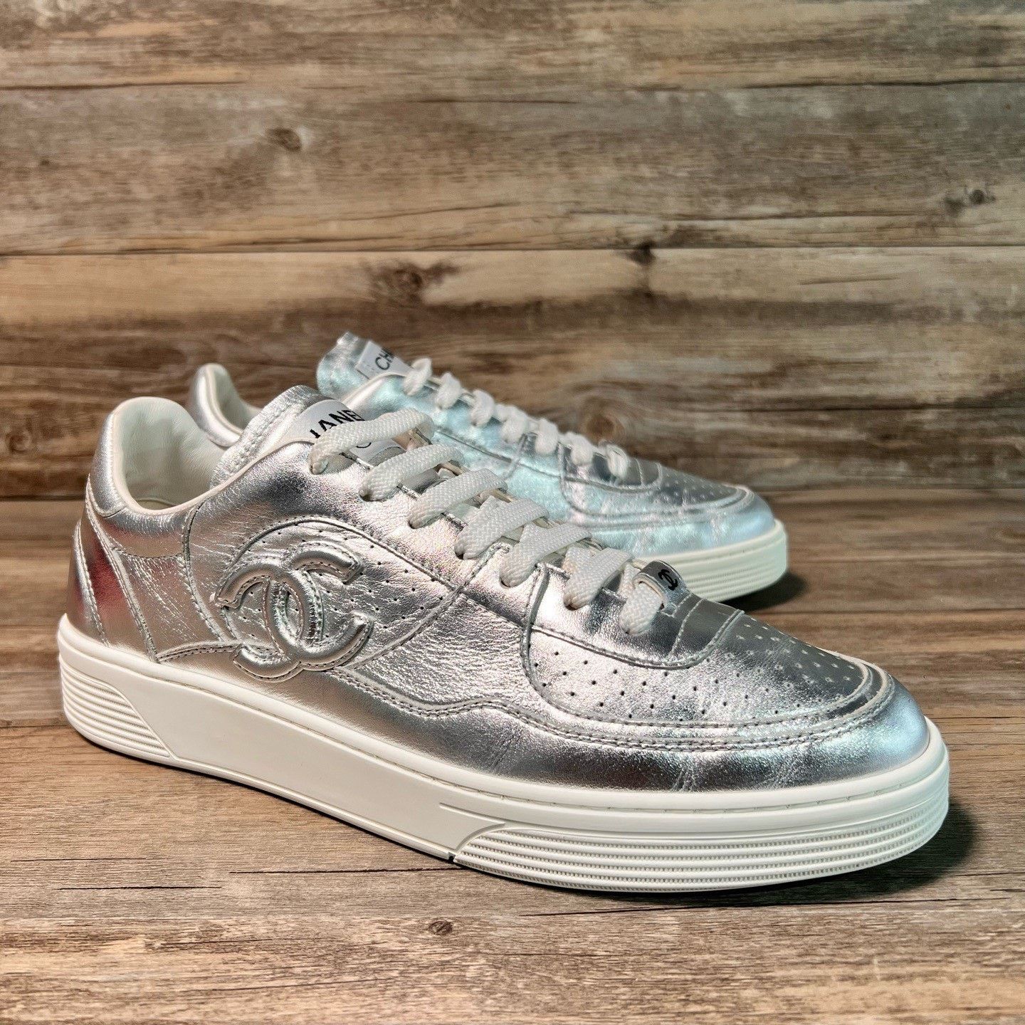 Chanel Chanel 24C Silver Double C Men's Sneakers Size US 8 / EU 41 - 2 Thumbnail