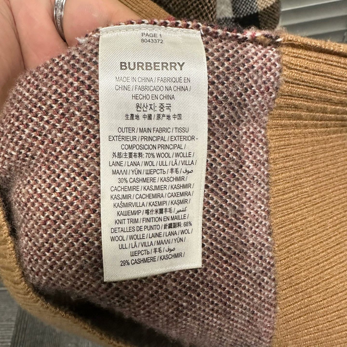 Burberry Burberry Check Wool Cardigan Size M / US 6-8 / IT 42-44 - 4 Thumbnail