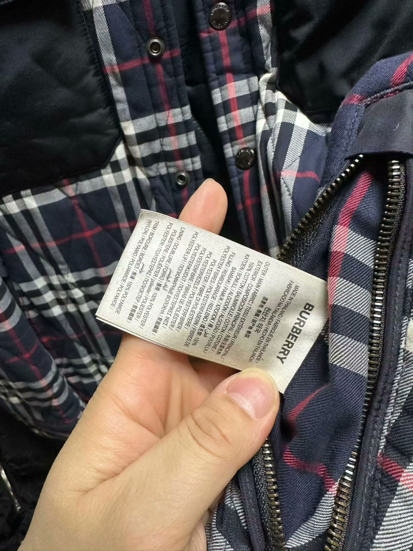 Burberry Burberry Men's Checkered Cotton Jacket Size US L / EU 52-54 / 3 - 3 Thumbnail
