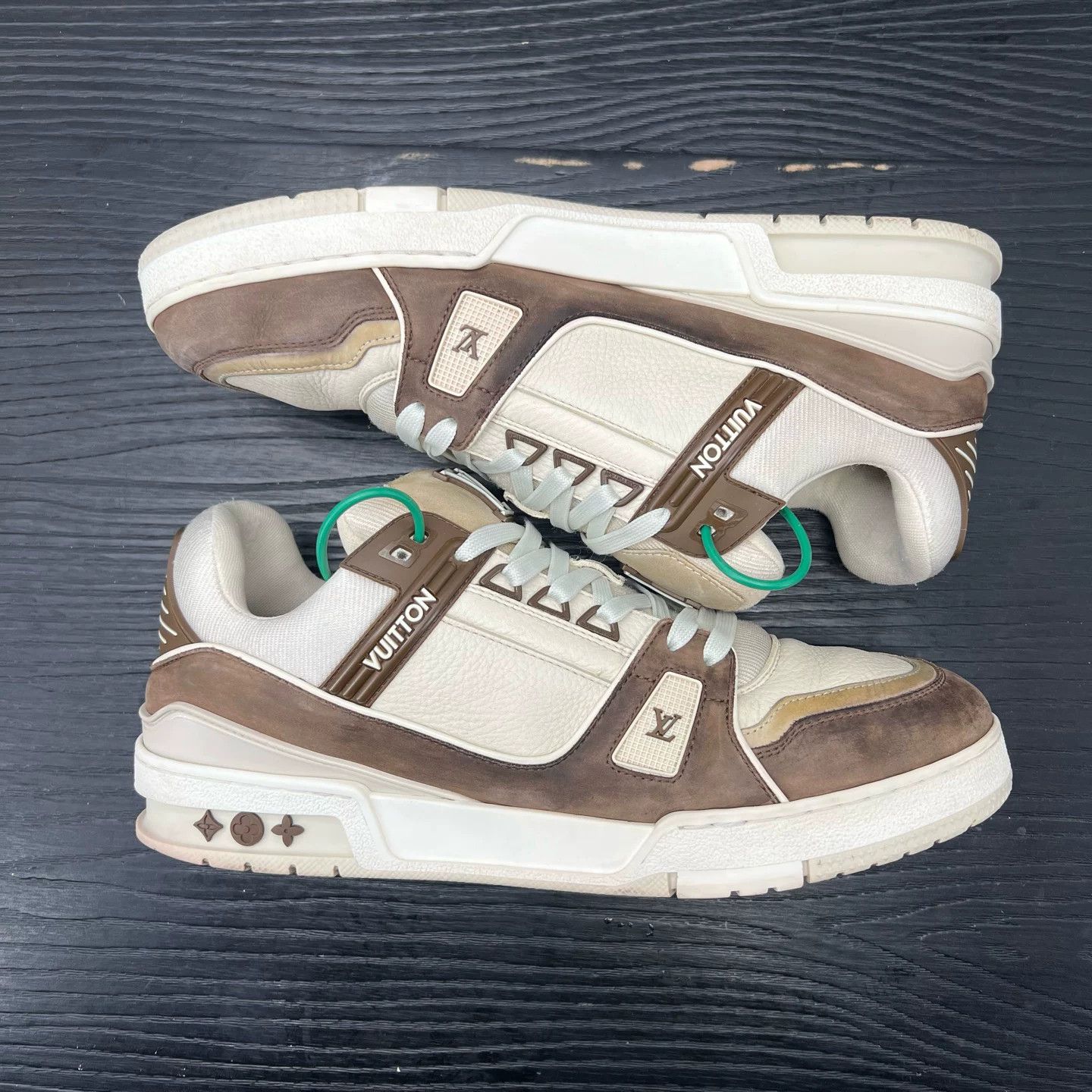 Louis Vuitton LV Trainer Mocha White Sneakers Size US 10 / EU 43 - 7 Thumbnail