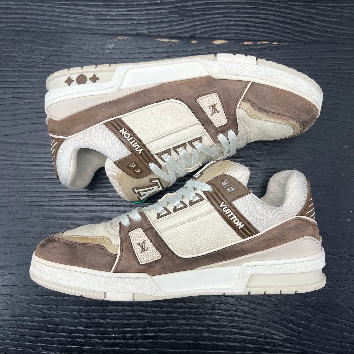Louis Vuitton LV Trainer Mocha White Sneakers Size US 10 / EU 43 - 6 Thumbnail