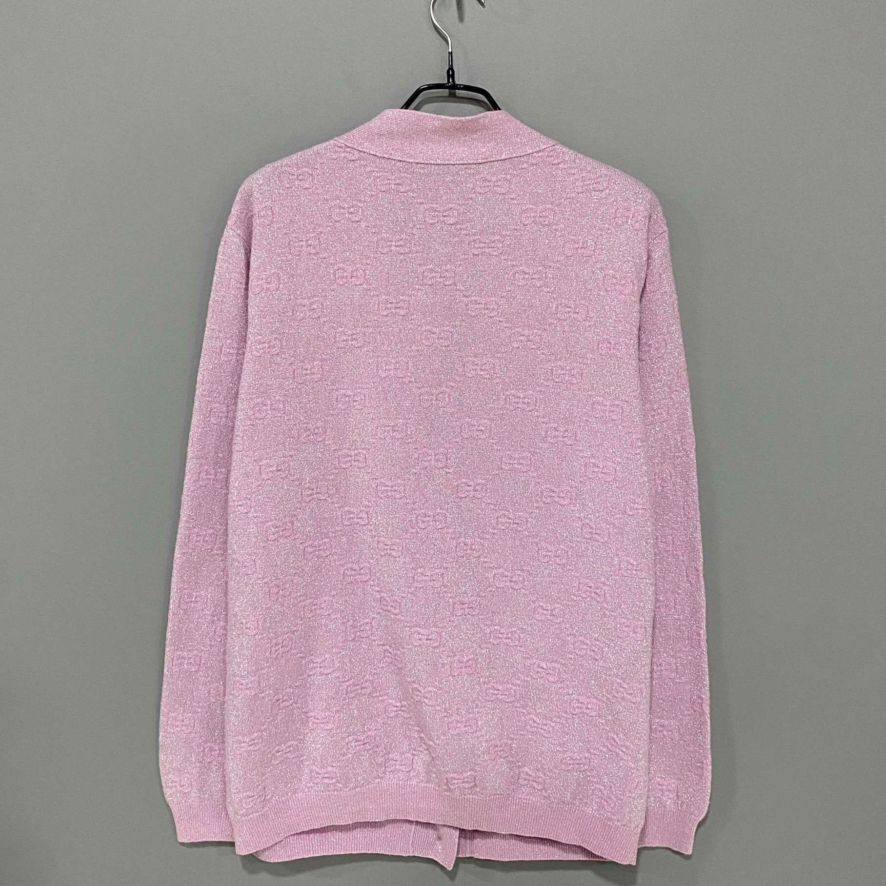 Gucci Gucci Light Purple Silver Thread Cardigan Size S / US 4 / IT 40 - 3 Thumbnail
