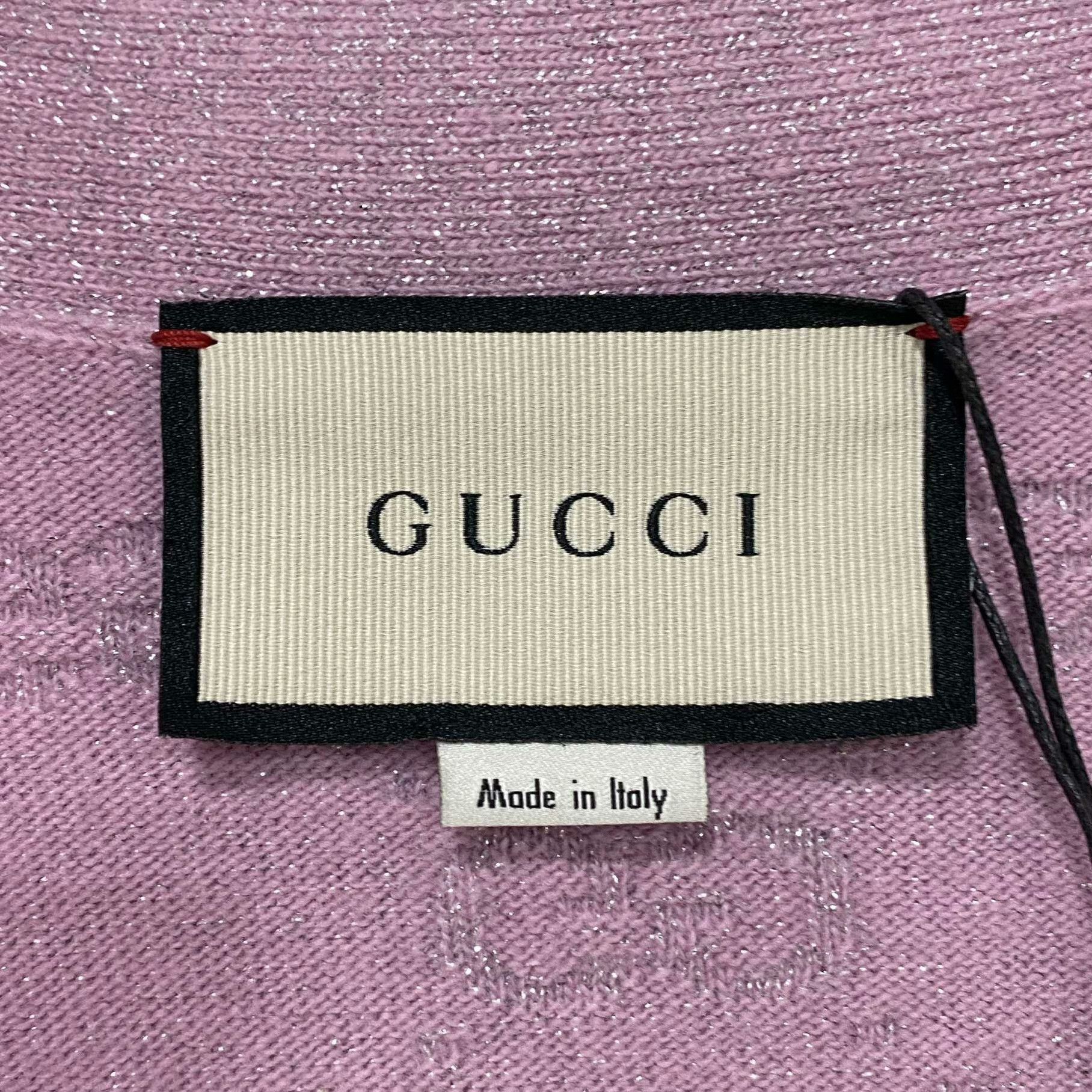 Gucci Gucci Light Purple Silver Thread Cardigan Size S / US 4 / IT 40 - 4 Thumbnail