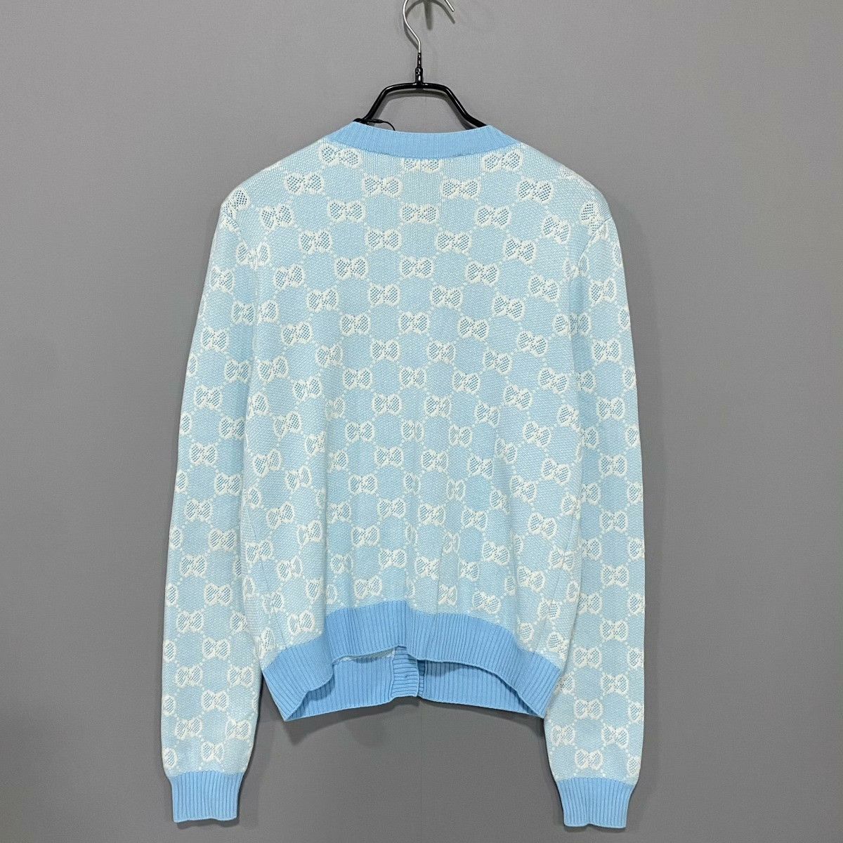 Gucci Gucci Blue Logo Knit Cardigan S Size S / US 4 / IT 40 - 3 Thumbnail
