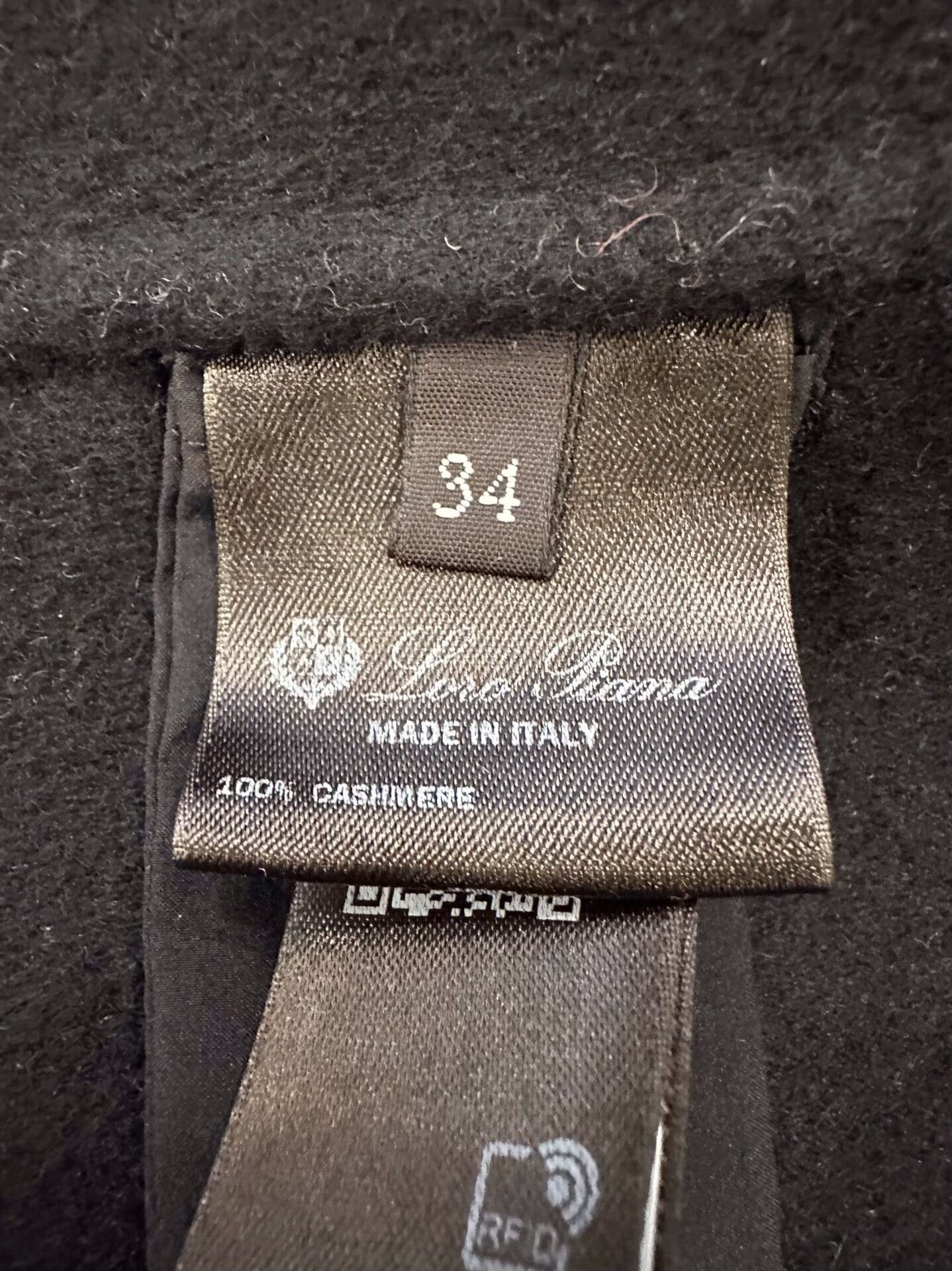 Loro Piana Loro Piana Black Asymmetric Cashmere Jacket Size XXS / US 00 / IT 34 - 6 Thumbnail
