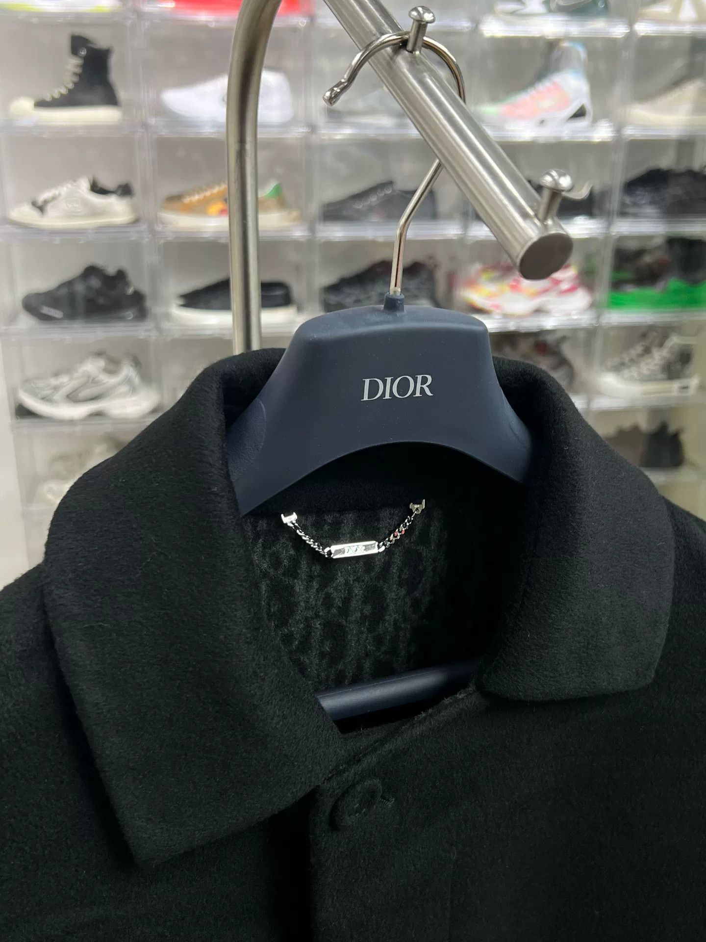 Dior Dior New Black Wool Long Coat Size US M / EU 48-50 / 2 - 2 Thumbnail