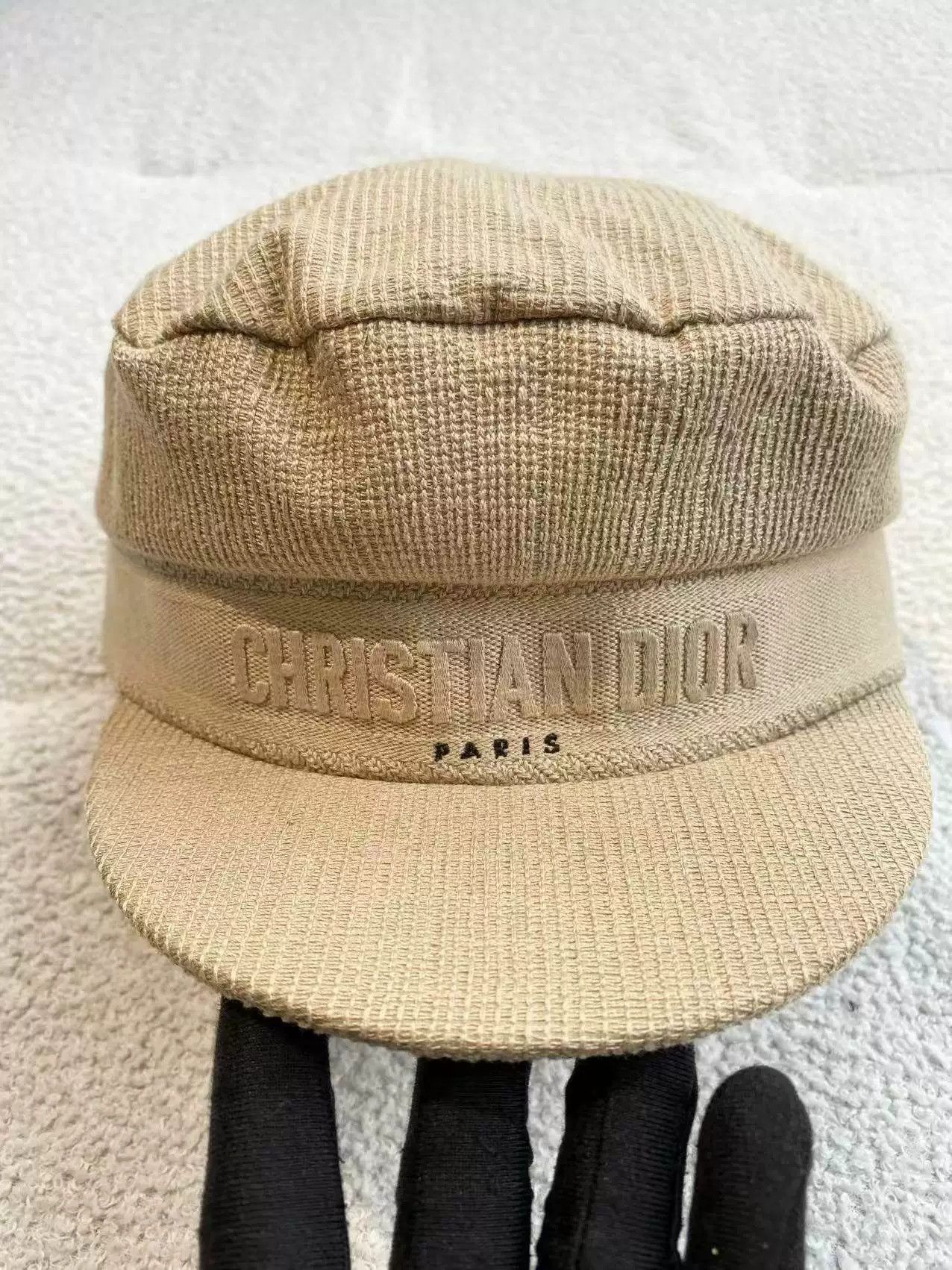 Dior Dior Beige Cotton Logo Newsboy Cap Size ONE SIZE - 4 Thumbnail