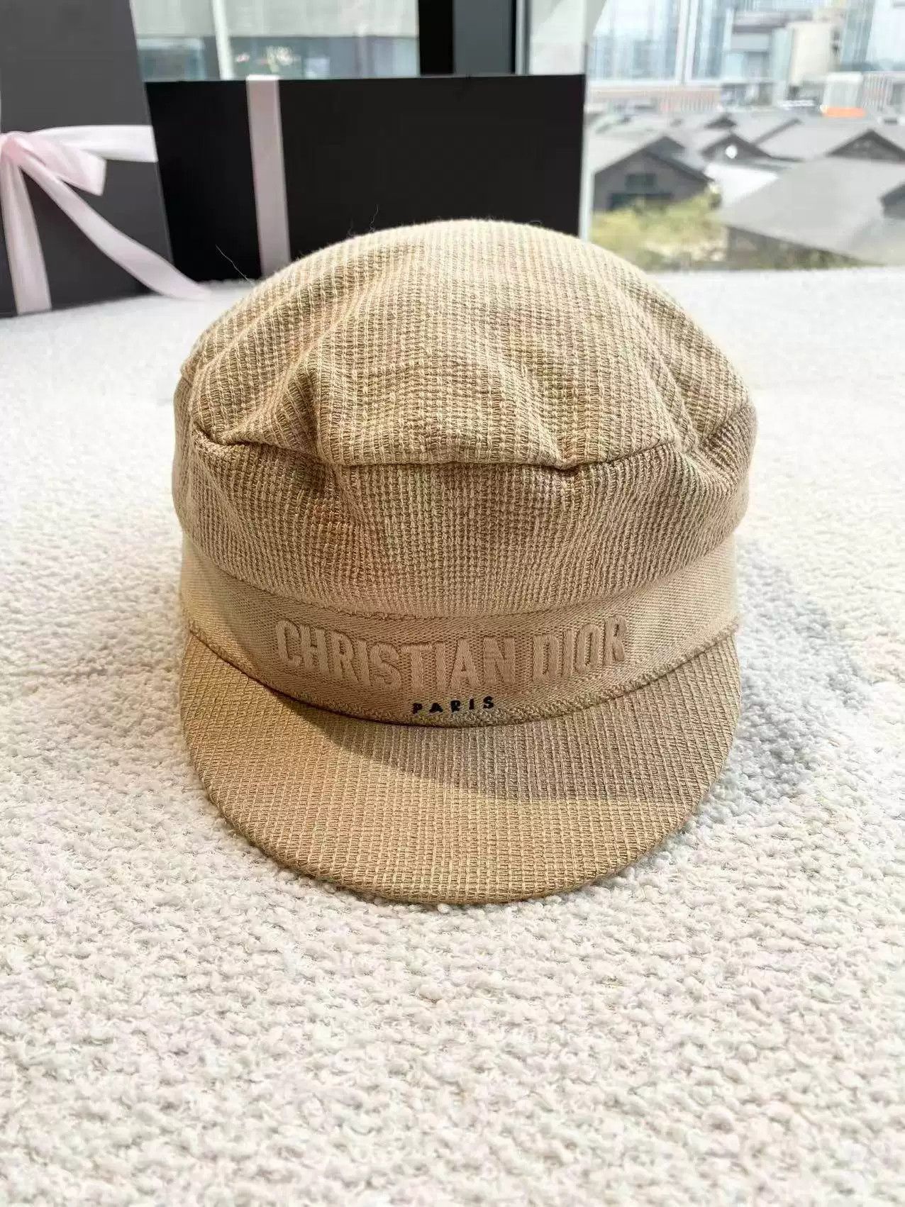 Dior Dior Beige Cotton Logo Newsboy Cap Size ONE SIZE - 2 Thumbnail