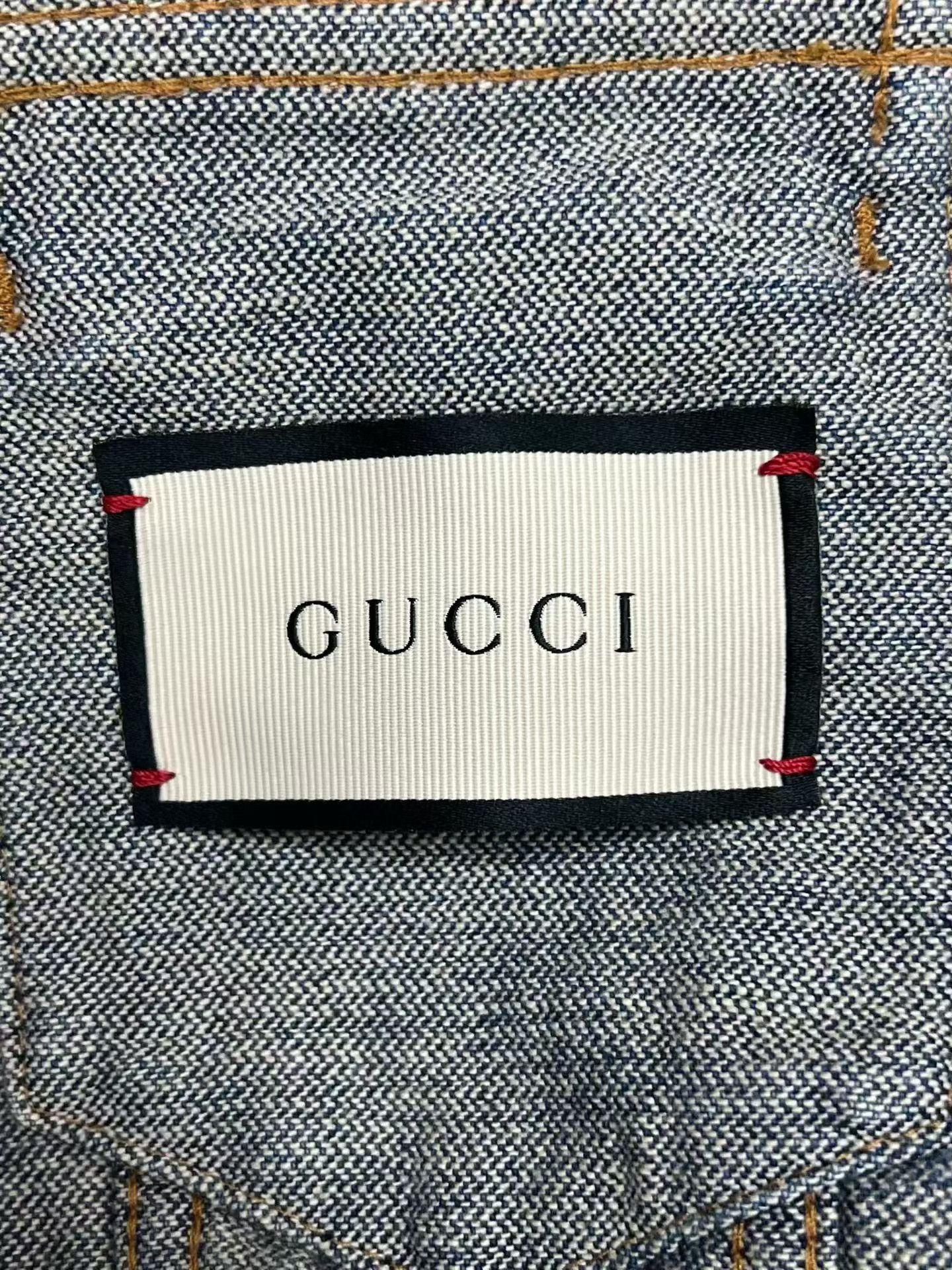 Gucci Gucci Light Blue Floral Denim Jacket Size M / US 6-8 / IT 42-44 - 5 Thumbnail