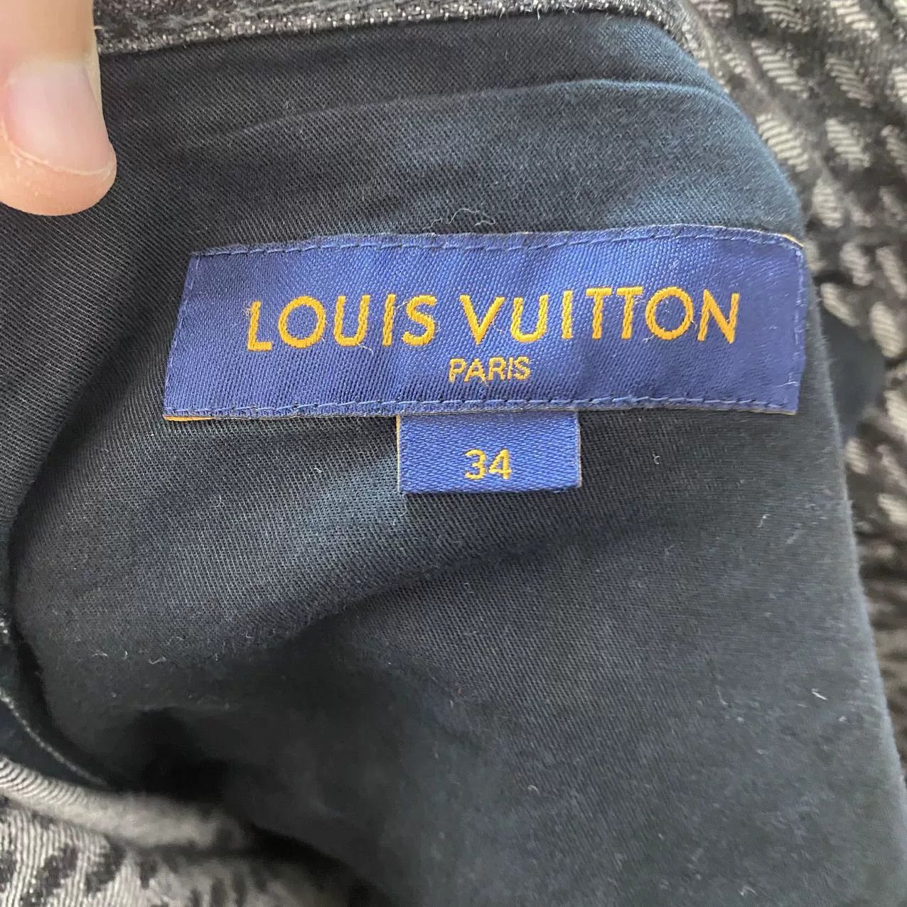 Louis Vuitton LV Black White Checkered Jeans Size US 34 / EU 50 - 5 Thumbnail