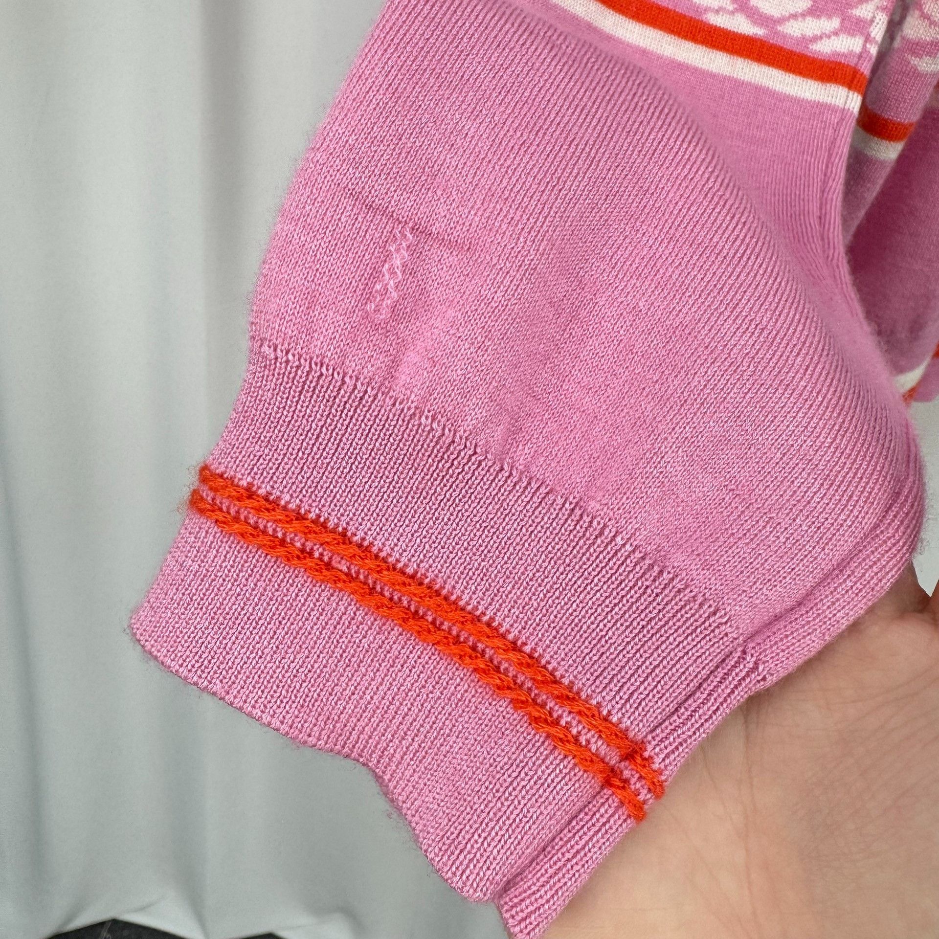 Hermes Hermes Pink Cashmere Stripe Cardigan Size S / US 4 / IT 40 - 5 Thumbnail