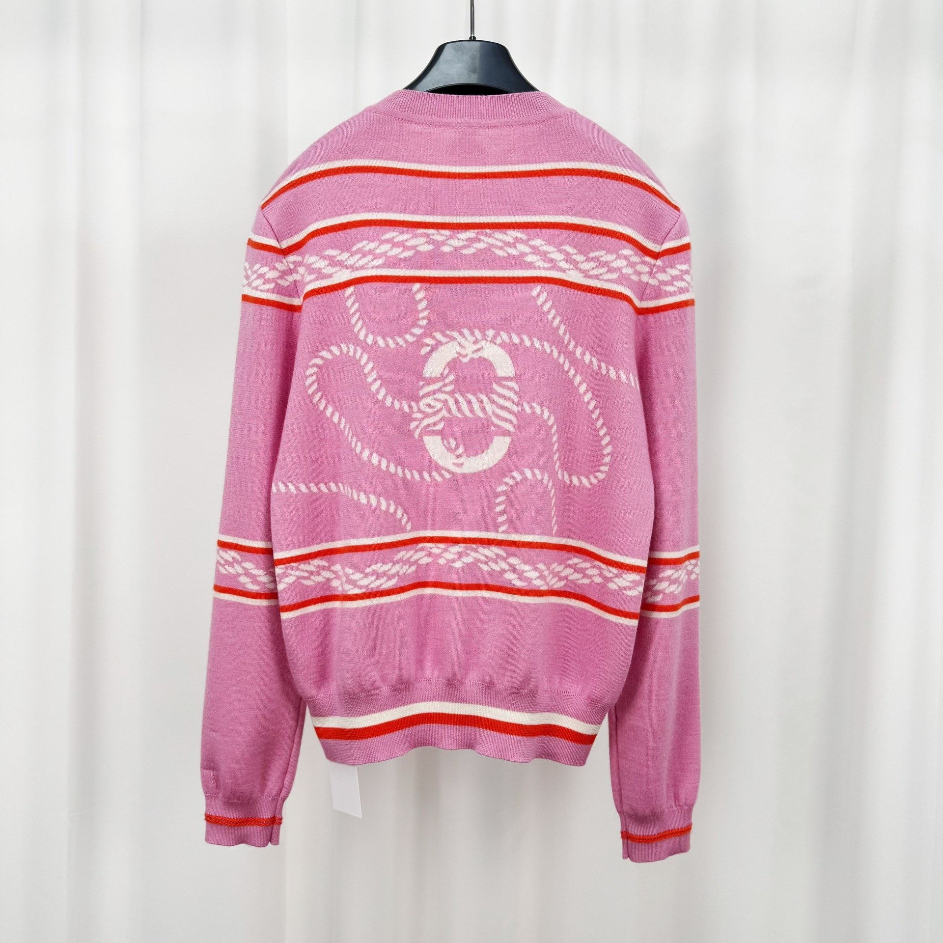 Hermes Hermes Pink Cashmere Stripe Cardigan Size S / US 4 / IT 40 - 2 Thumbnail
