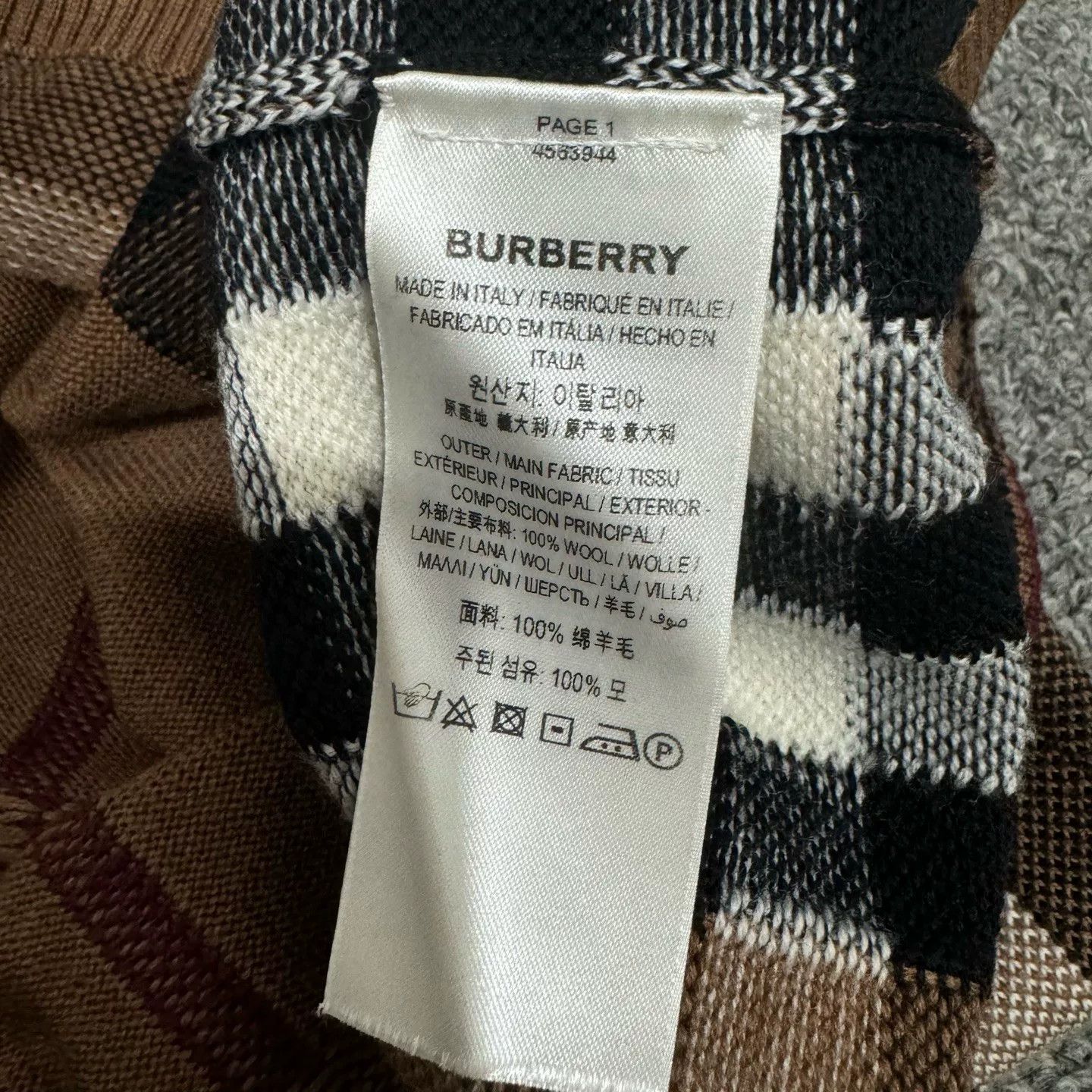 Burberry Burberry Classic Check Wool Sweater Size US M / EU 48-50 / 2 - 4 Thumbnail