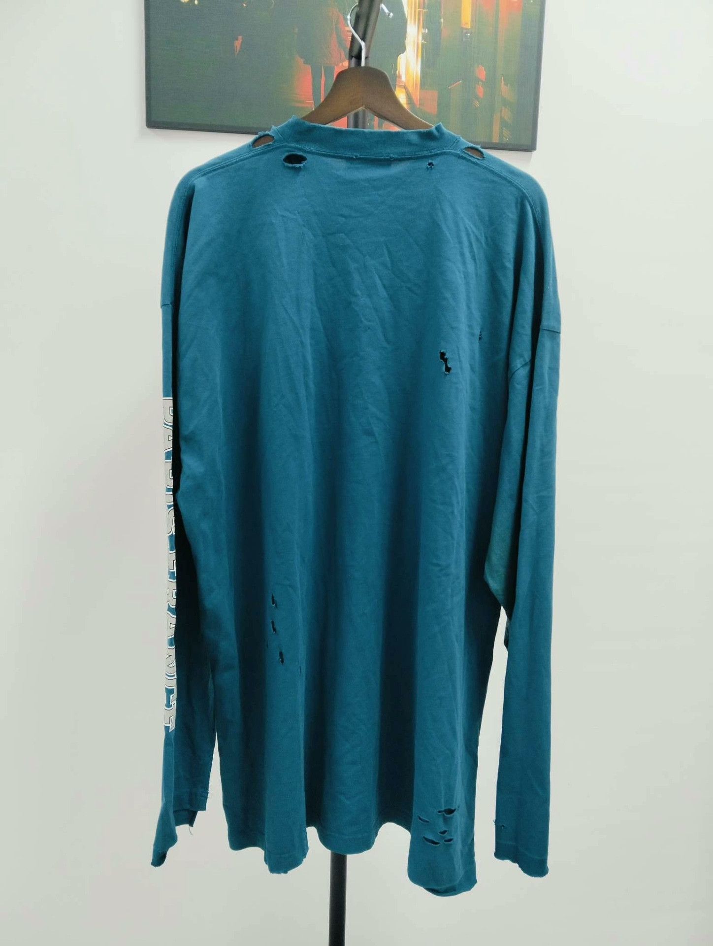 Balenciaga Balenciaga Distressed Lettering Long-Sleeve Size US L / EU 52-54 / 3 - 2 Thumbnail