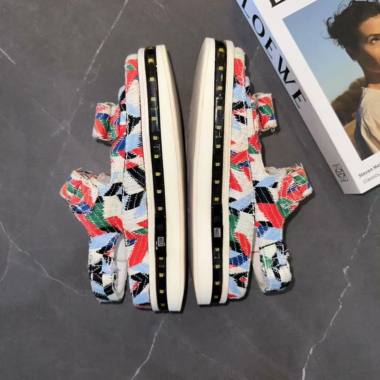 Chanel CHANEL Colorful Strappy Platform Sandals Size US 5 / IT 35 - 6 Thumbnail