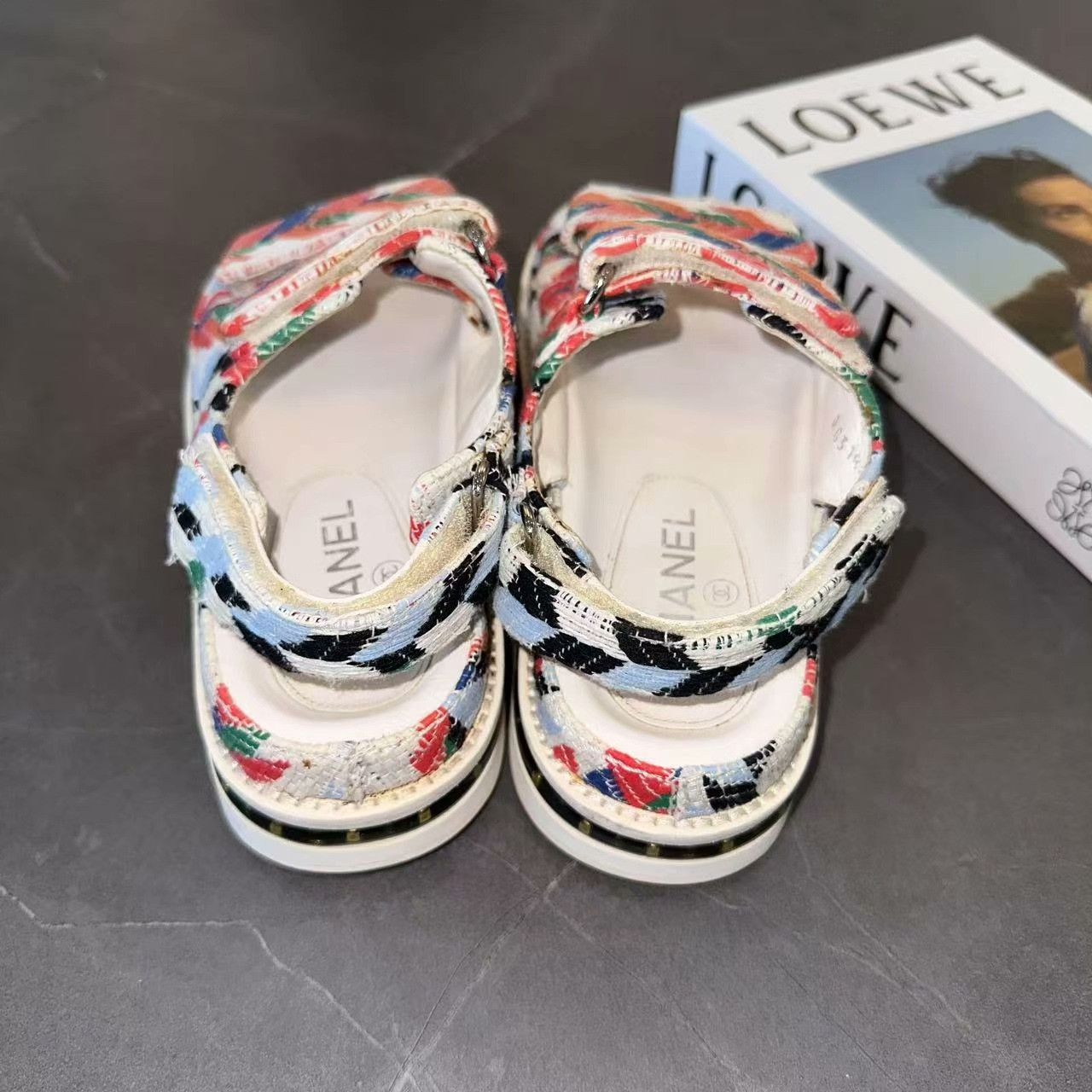 Chanel CHANEL Colorful Strappy Platform Sandals Size US 5 / IT 35 - 2 Thumbnail