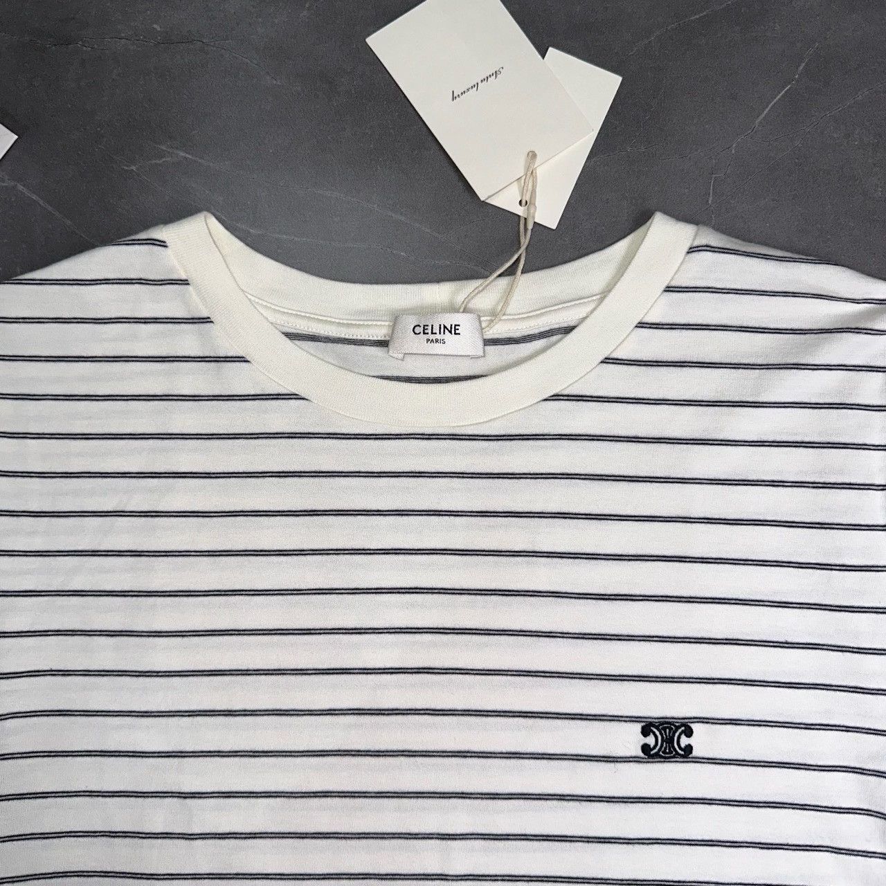 Celine CELINE sS23 Striped Round-Neck T-Shirt Size US M / EU 48-50 / 2 - 3 Thumbnail