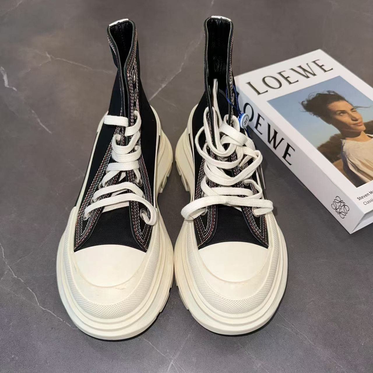 Alexander McQueen Alexander McQueen Thick-Soled Lace-Up Boots Size US 6.5 / IT 36.5 - 4 Thumbnail