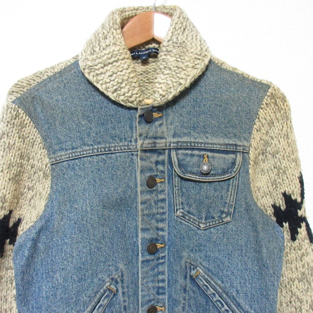 Ralph Lauren Ralph Lauren Ralph Lauren Sport Denim Knit Jacket Textile Outerwear DUTY FREE for USA Size ONE SIZE - 3 Thumbnail