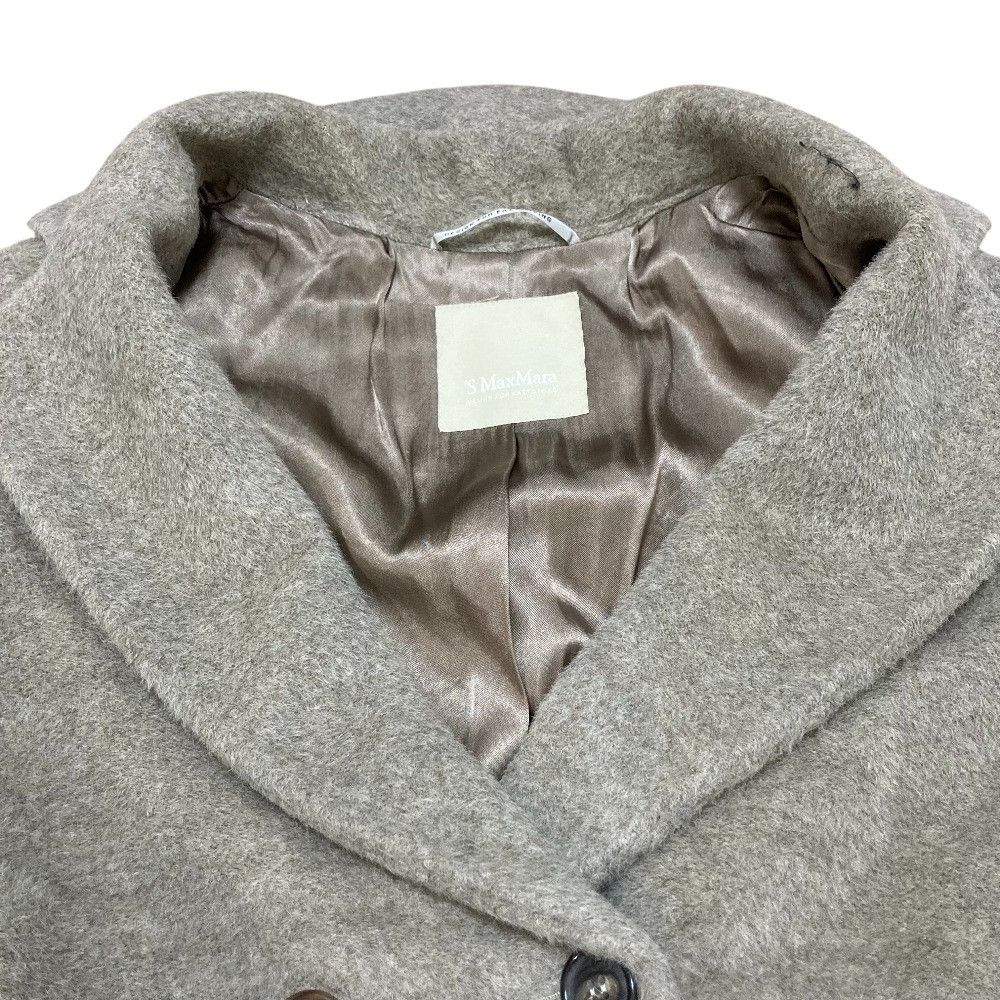 Max Mara Max Mara S Max Mara Alpaca Double-Breasted Shaggy Coat Fur Outerwear DUTY FREE for USA Size ONE SIZE - 4 Thumbnail