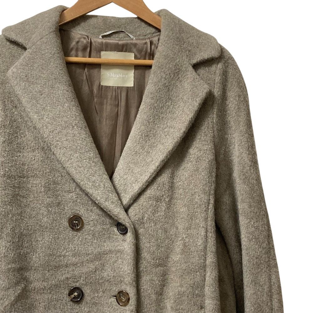 Max Mara Max Mara S Max Mara Alpaca Double-Breasted Shaggy Coat Fur Outerwear DUTY FREE for USA Size ONE SIZE - 2 Thumbnail