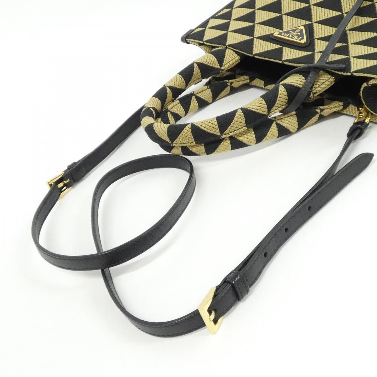 Prada Prada Prada 1BA354 TRIANGOLO JACQUARD Bag Textile Crossbody Bag 1BA354 DUTY FREE for USA Size ONE SIZE - 6 Thumbnail