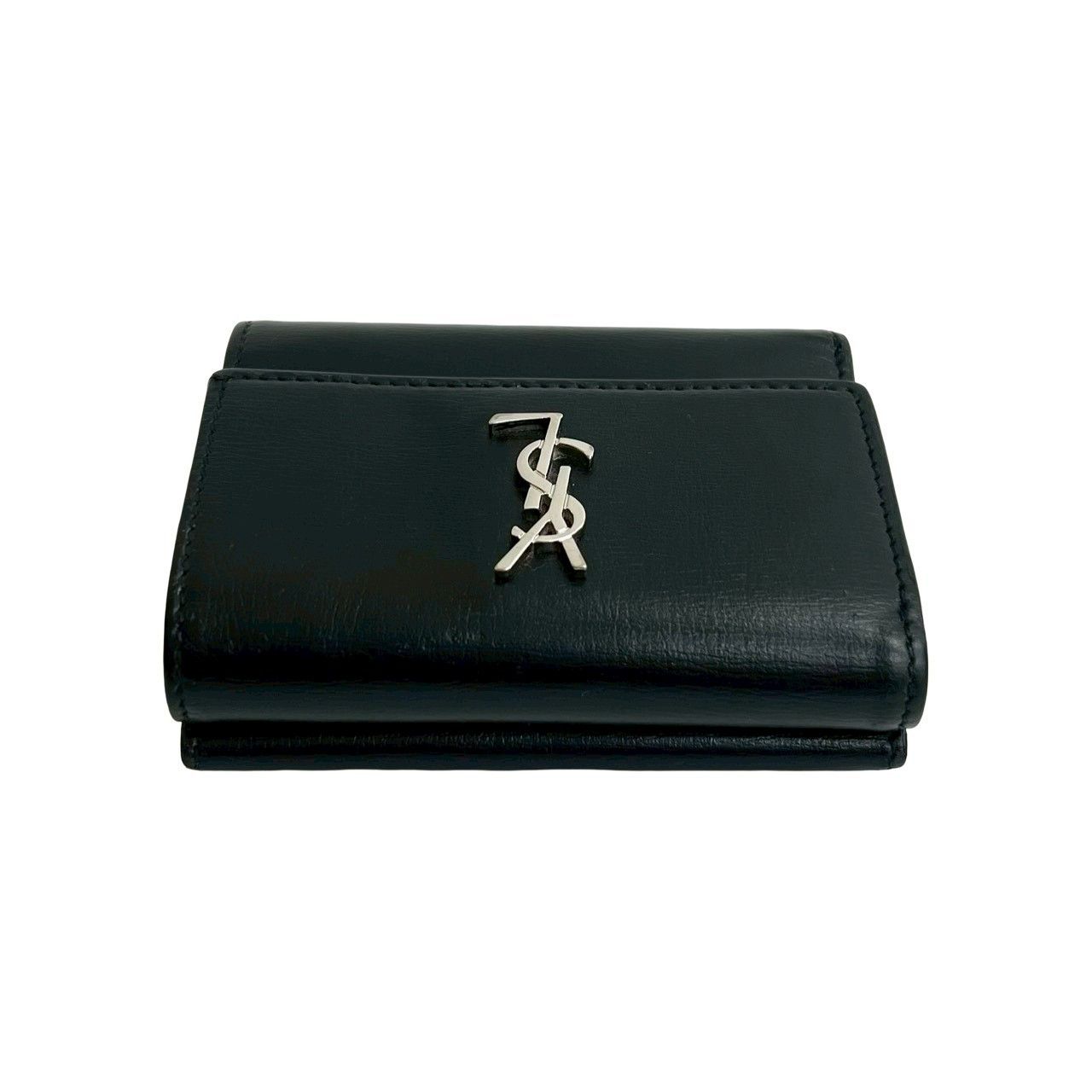 Yves Saint Laurent Yves Saint Laurent Saint Laurent Paris Leather Wallet Leather Short Wallet DUTY FREE for USA Size ONE SIZE - 4 Thumbnail