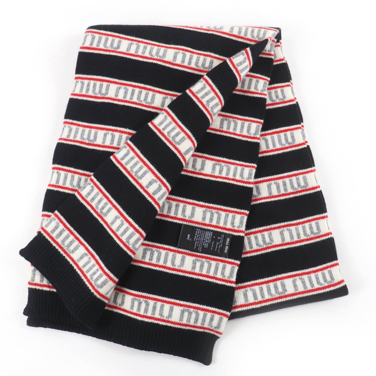Miu Miu Miu Miu MIUMIU Virgin wool Scarf Textile Scarf DUTY FREE for USA Size ONE SIZE - 2 Thumbnail