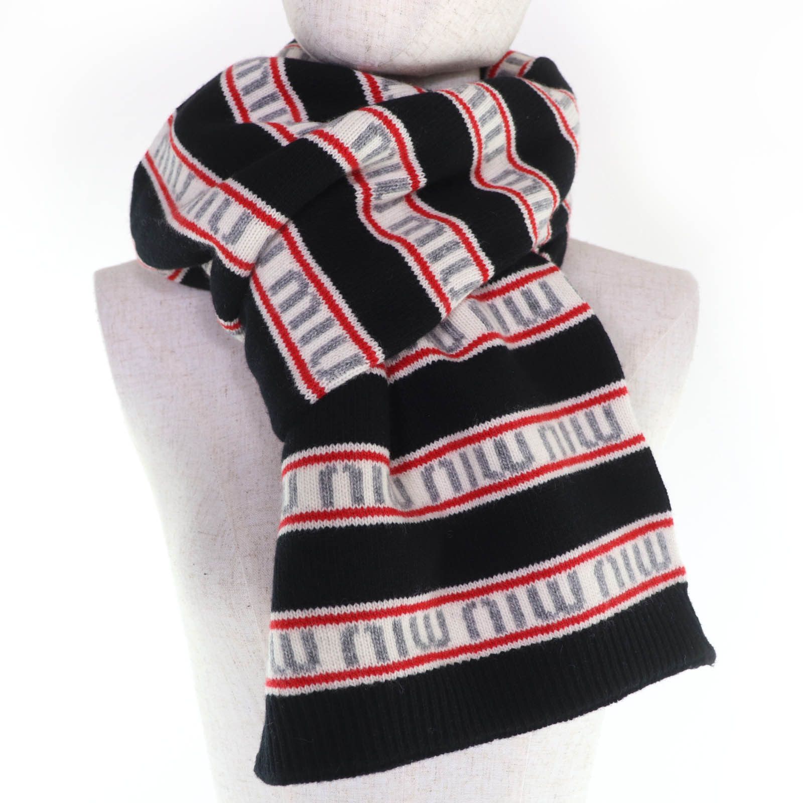 Miu Miu Miu Miu MIUMIU Virgin wool Scarf Textile Scarf DUTY FREE for USA Size ONE SIZE - 3 Thumbnail