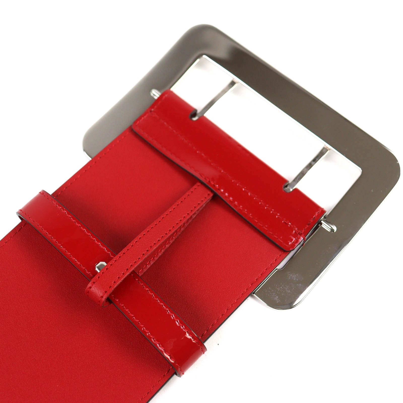 GUCCI 718505 Red Patent Leather Belt Gucci Gucci Wide Patent Leather Belt Leather Belt 718505  main image 2