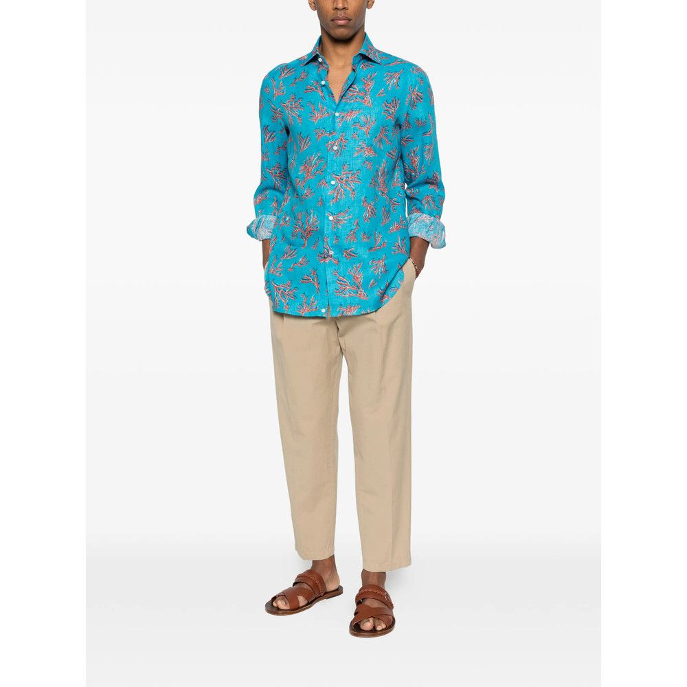 Isaia Isaia BLUE Shirts Size US L / EU 52-54 / 3 - 5 Thumbnail