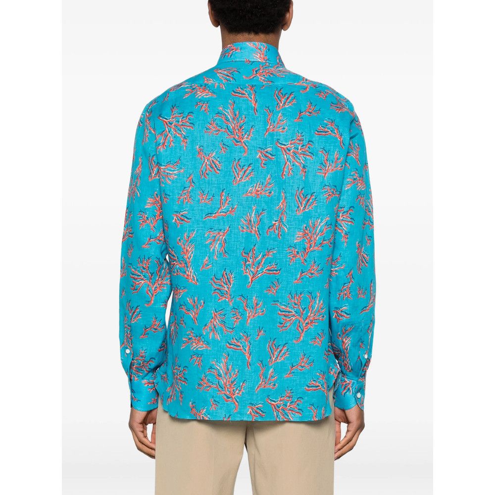 Isaia Isaia BLUE Shirts Size US XS / EU 42 / 0 - 3 Thumbnail