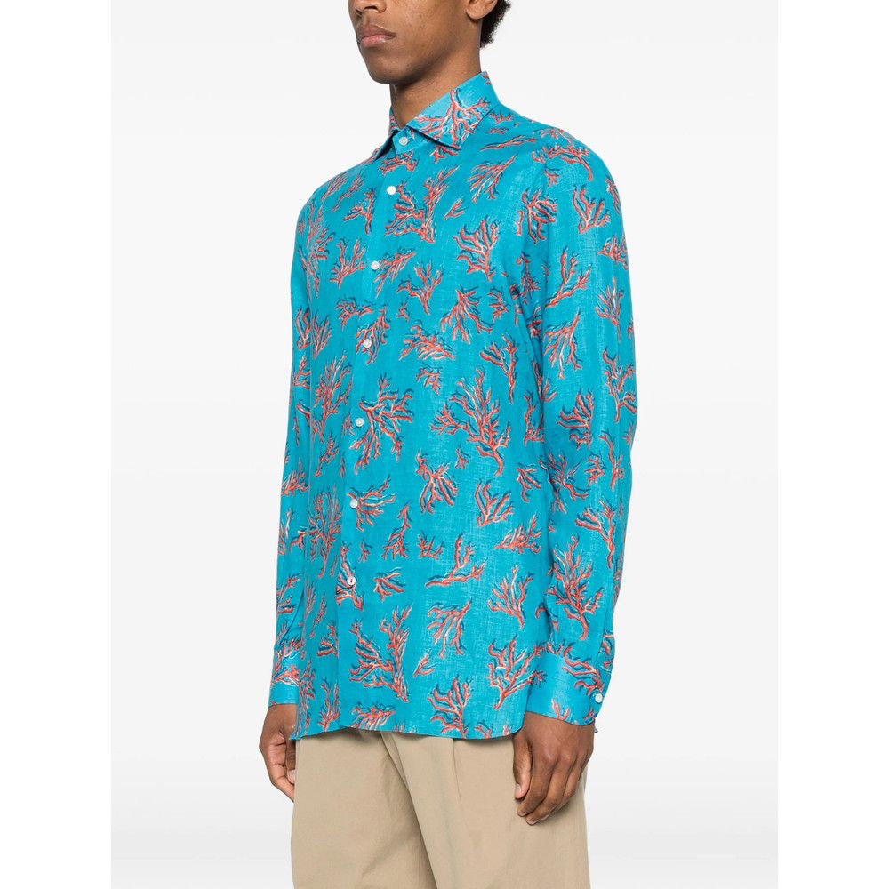 Isaia Isaia BLUE Shirts Size US XS / EU 42 / 0 - 4 Thumbnail