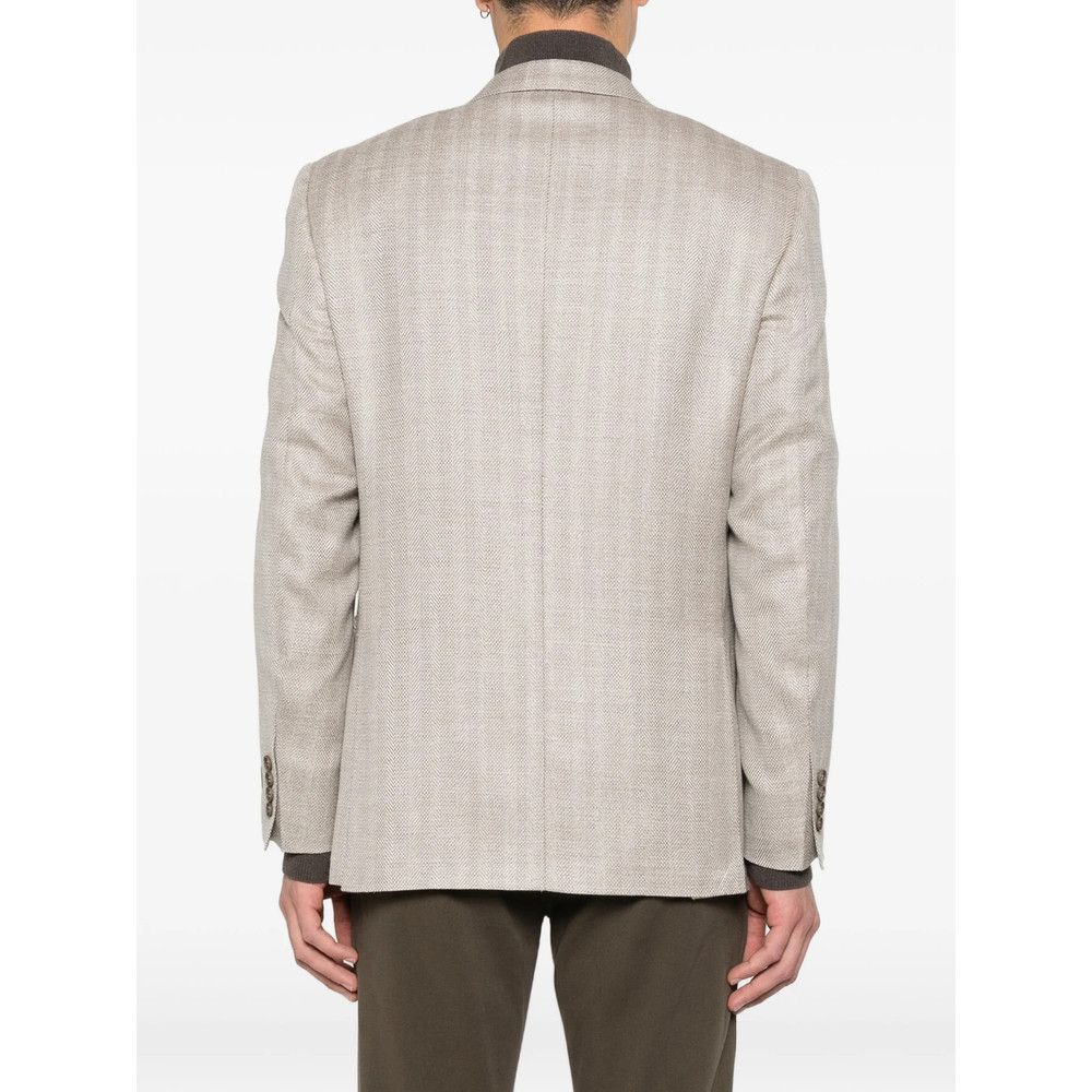 Canali Canali NEUTRALS Jackets - Blazers Size US L / EU 52-54 / 3 - 2 Thumbnail