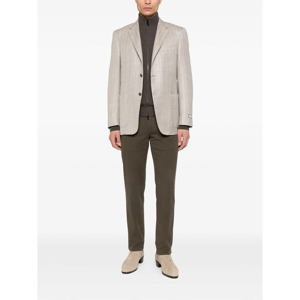 Canali Canali NEUTRALS Jackets - Blazers Size US L / EU 52-54 / 3 - 3 Thumbnail