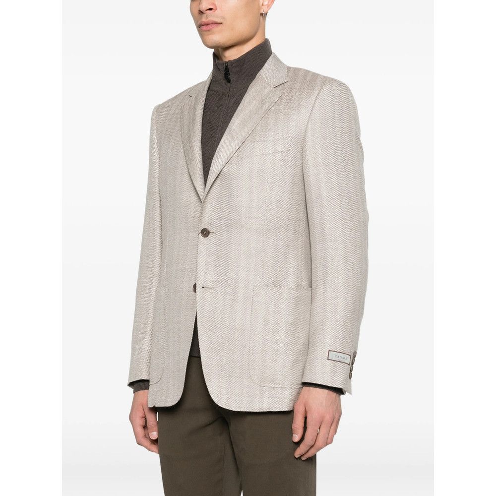 Canali Canali NEUTRALS Jackets - Blazers Size US XXL / EU 58 / 5 - 5 Thumbnail