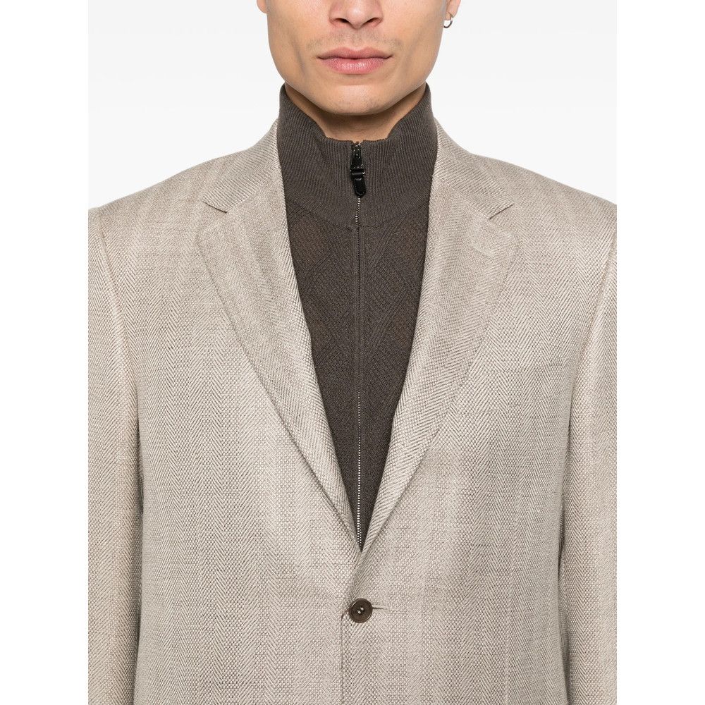 Canali Canali NEUTRALS Jackets - Blazers Size US XXL / EU 58 / 5 - 4 Thumbnail
