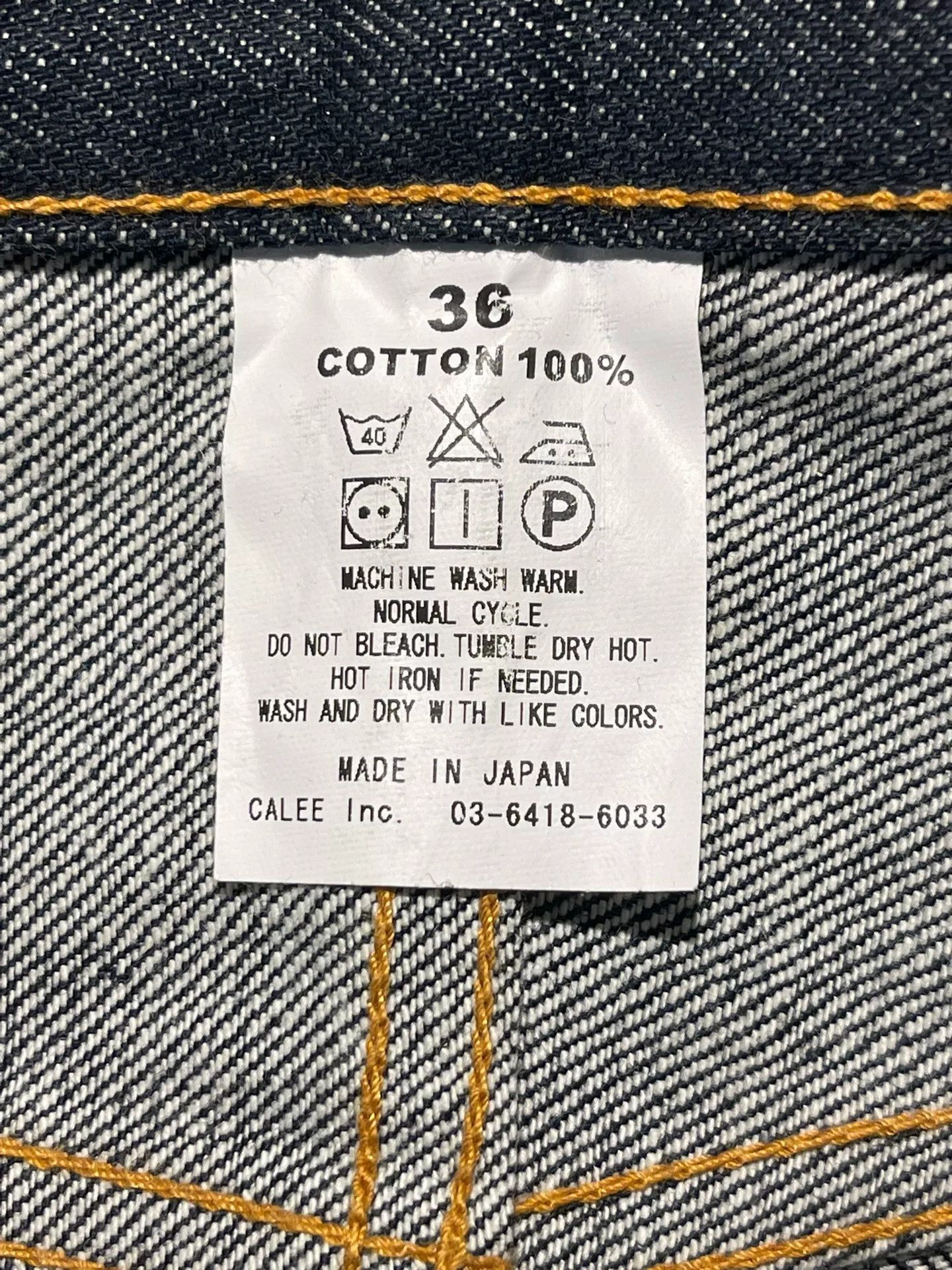 CAYL Calee Paris Button Raw Denim Jeans Size US 36 / EU 52 - 5 Thumbnail