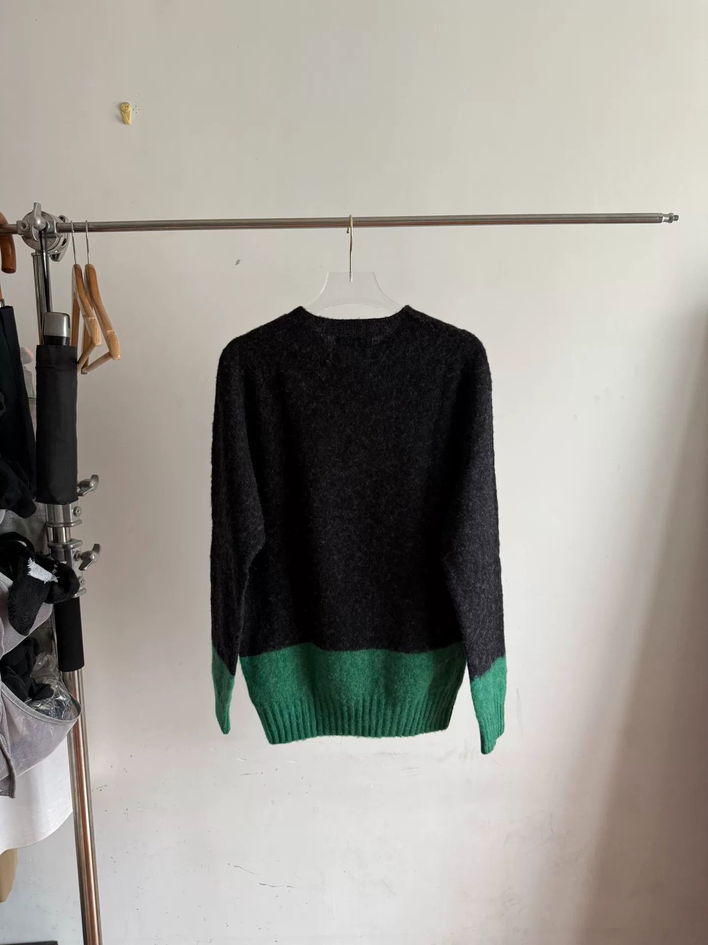 YMC YMC Black Green Mohair Sweater Size US L / EU 52-54 / 3 - 2 Thumbnail