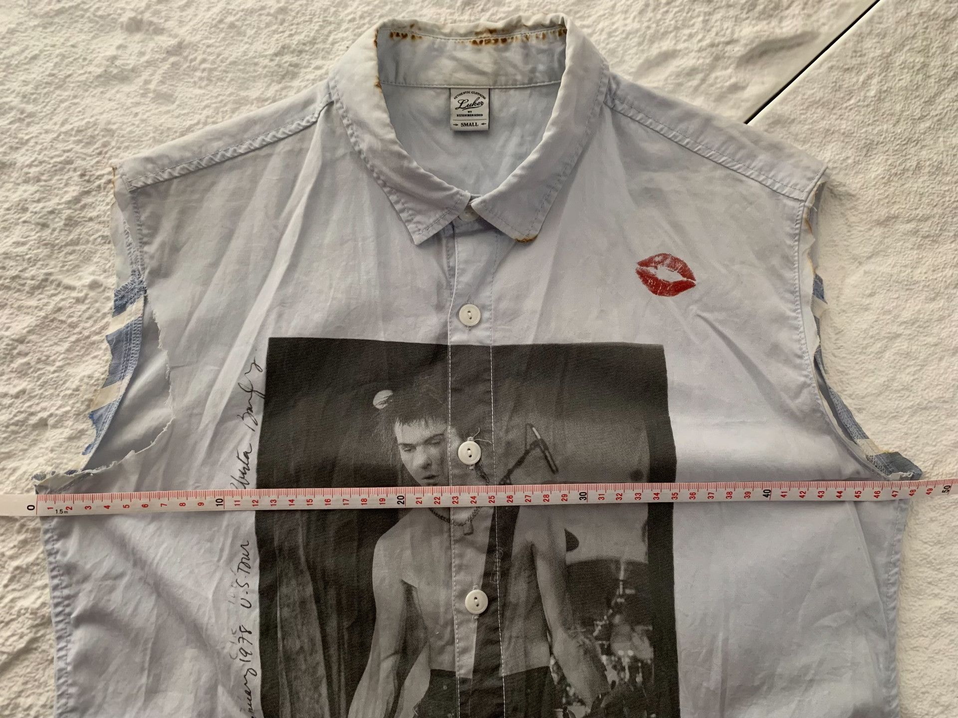 Neighborhood Neighborhood Burned Lip Print Shirt Vest Remake Size US S / EU 44-46 / 1 - 6 Thumbnail