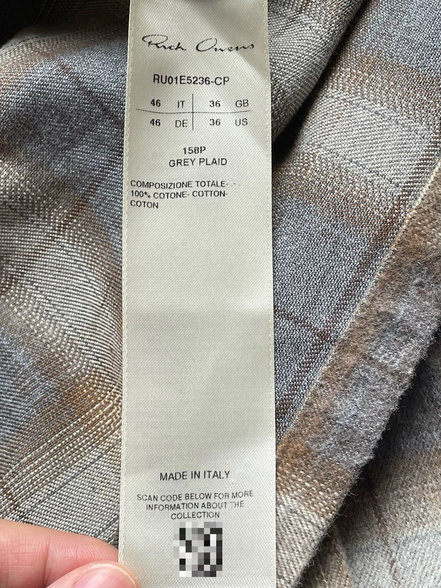 Rick Owens Rick Owens 25SS Plaid Flannel Shirt Jacket Size US S / EU 44-46 / 1 - 4 Thumbnail
