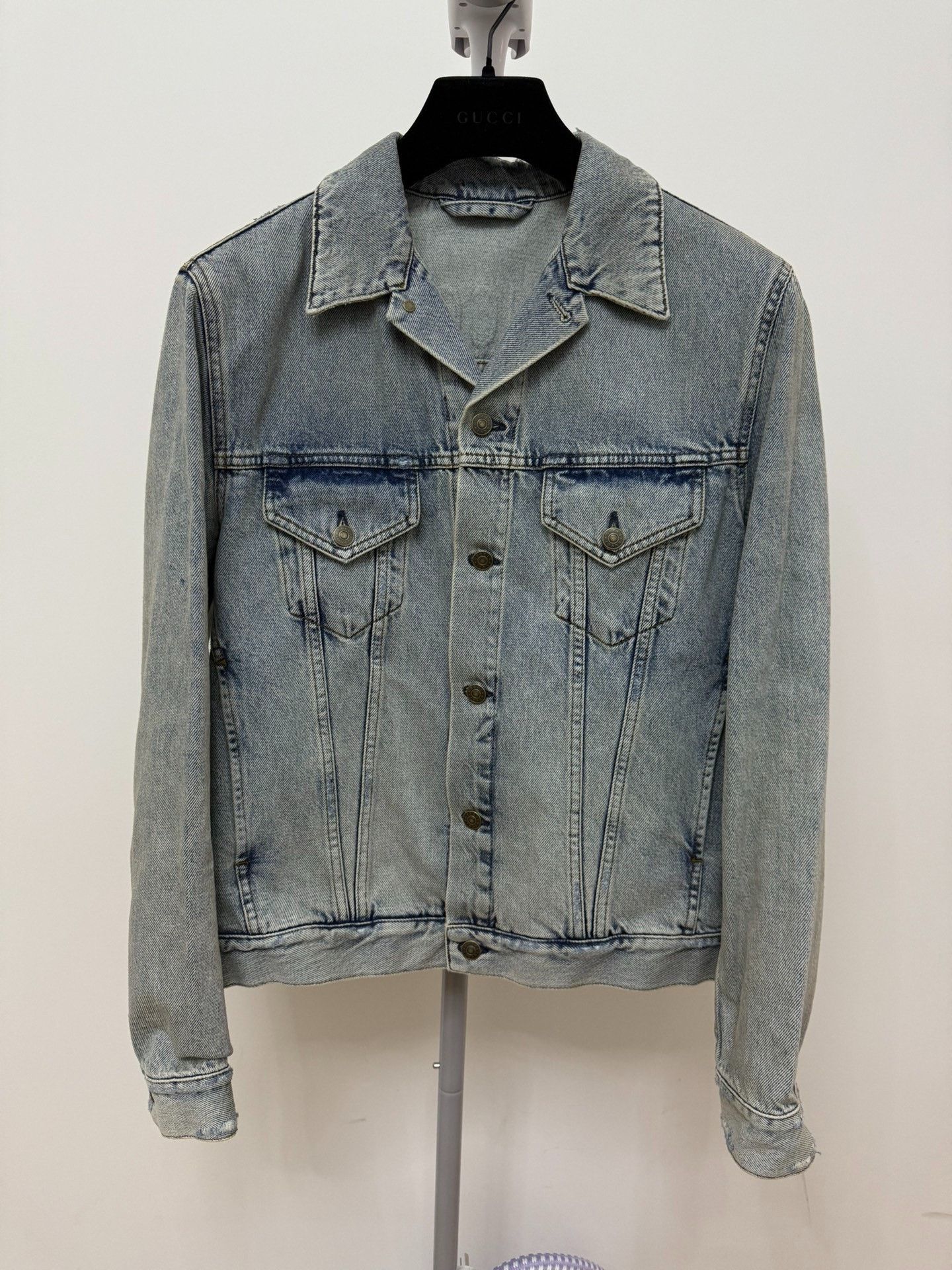 Gucci Gucci GG Flocked Teddy Bear Denim Jacket Size US S / EU 44-46 / 1 - 2 Thumbnail